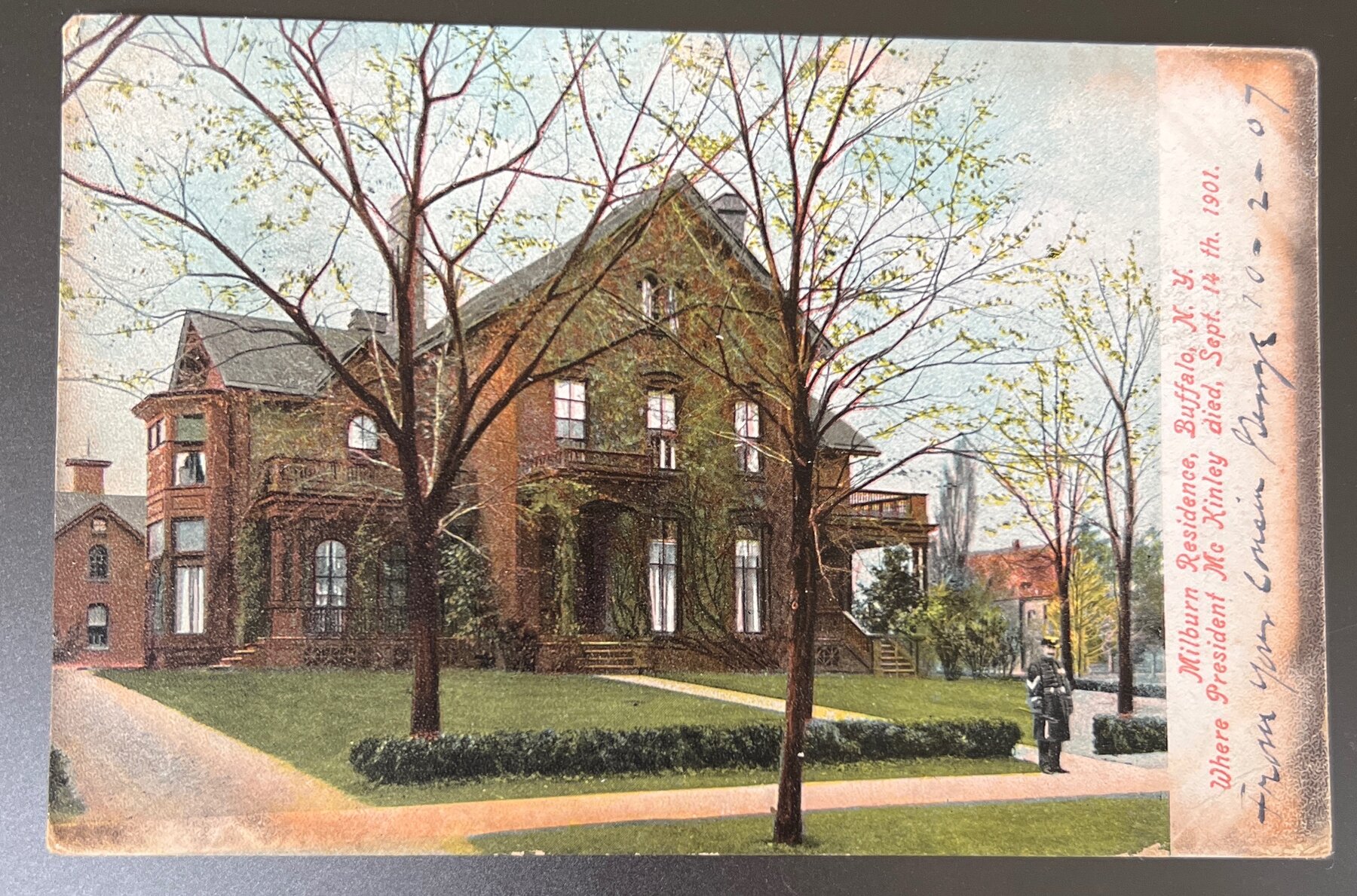 Postcard McKinley Death Site Milburn Residence Buffalo NY 1901 Used