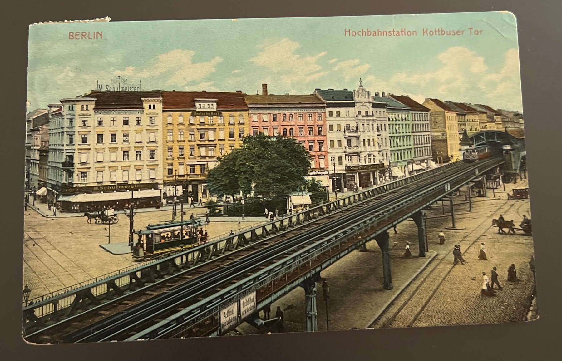 Postcard 1903 Berlin Hochbahnstation Kottbuser Tor Elevated Rail Germany