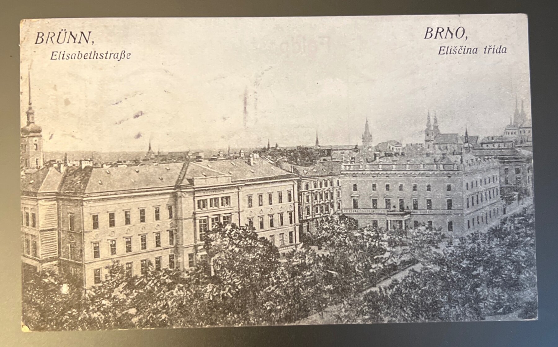 Postcard 1917 WWI Feldpost Brünn Brno Elisabethstrasse Moravia Austria