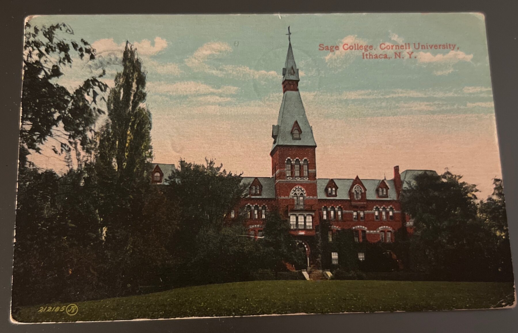 Postcard 1913 Sage College Cornell University Ithaca NY Chrome Tuck Era