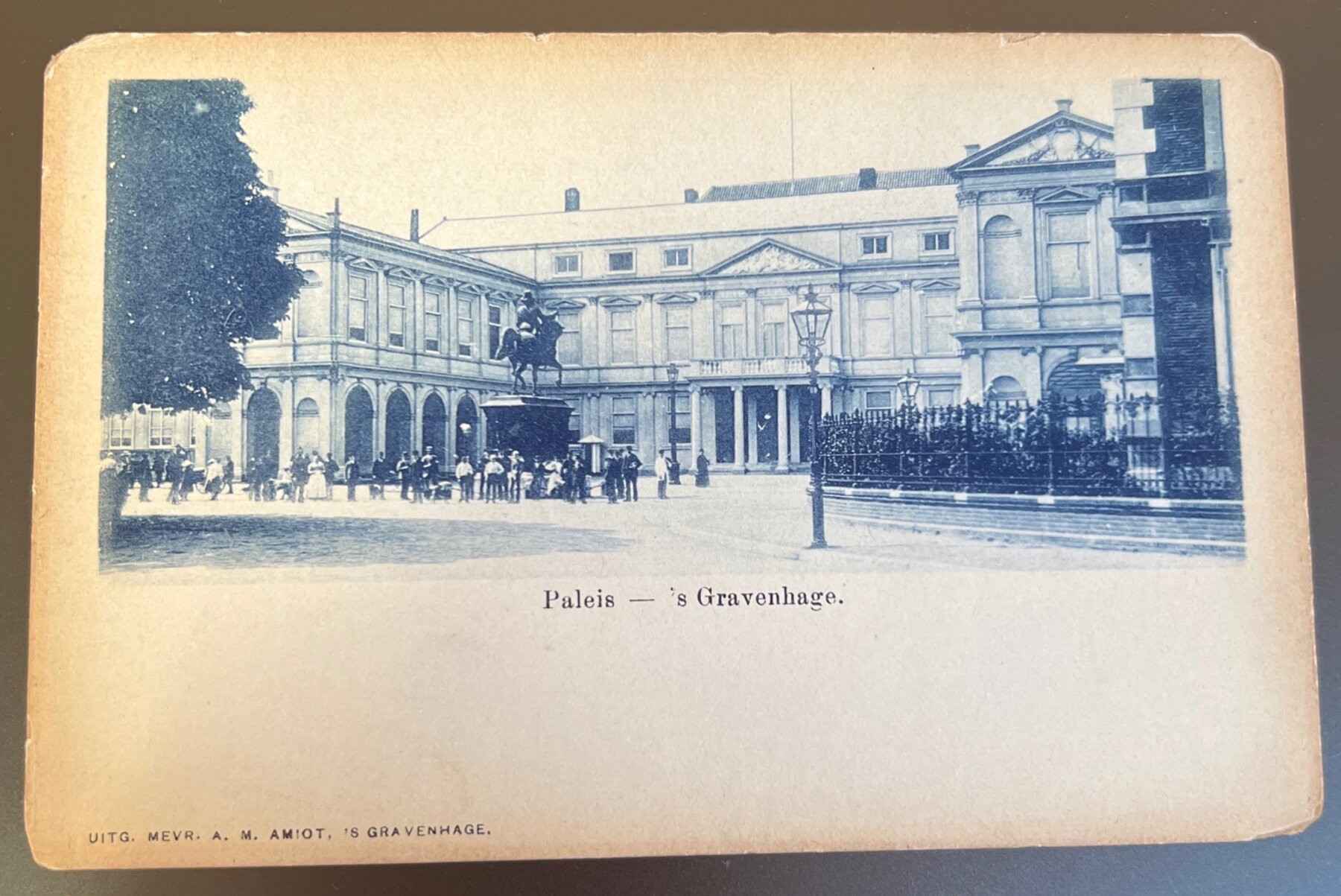 Postcard c1900 Paleis s'Gravenhage Den Haag Netherlands Palace Cyanotype