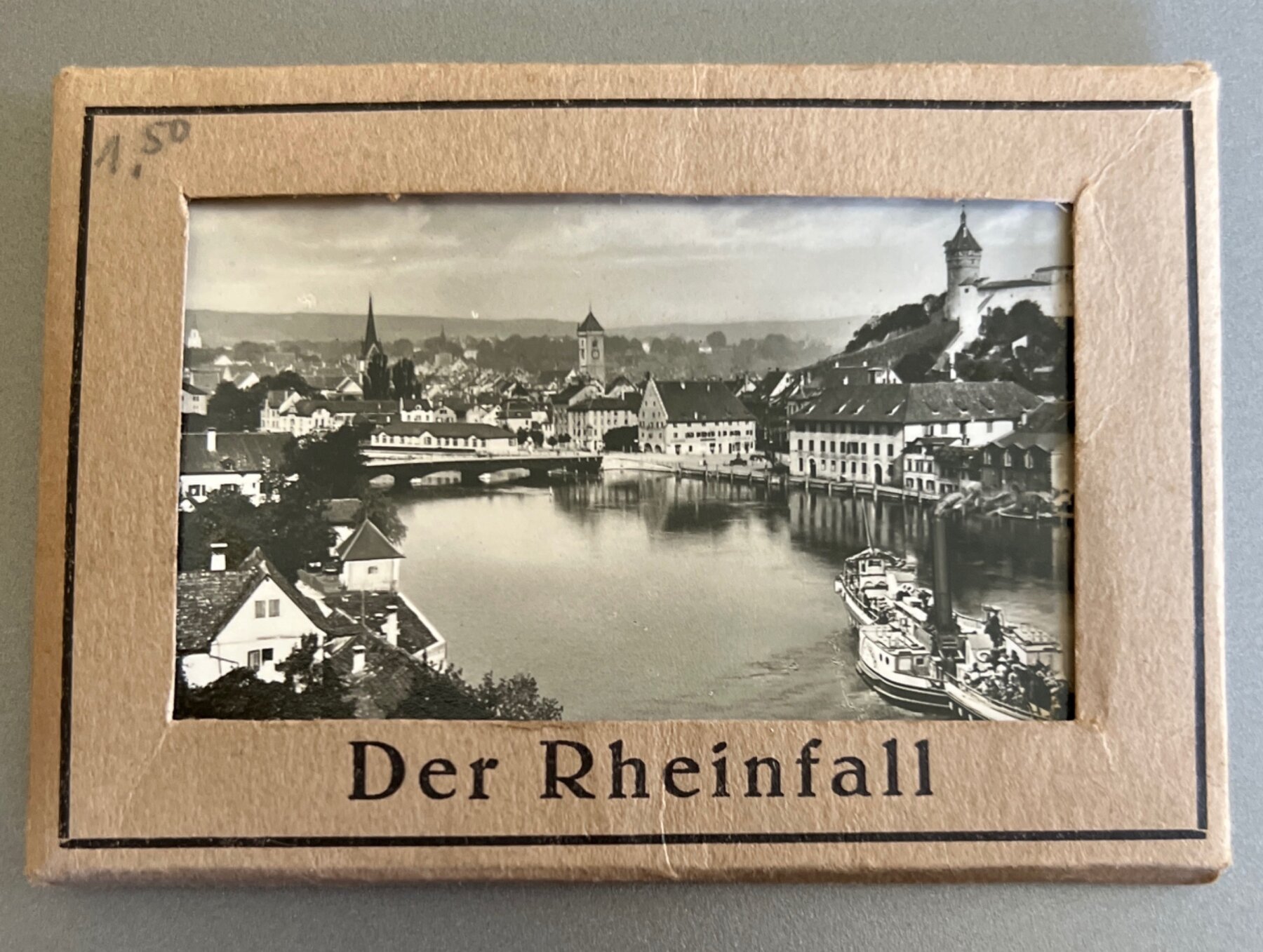 Postcard 1940s-50s Der Rheinfall Rhine Falls Switzerland RPPC Set 12 Schaffhausen