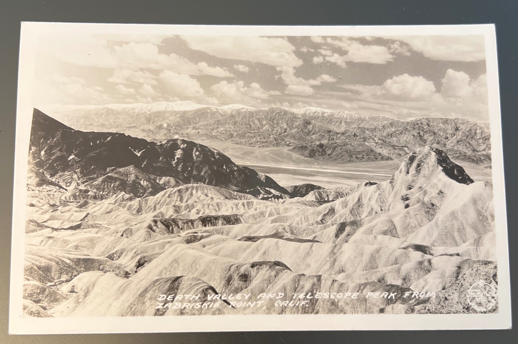 RPPC Death Valley Telescope Peak Zabriskie Point California Frashers Postcard
