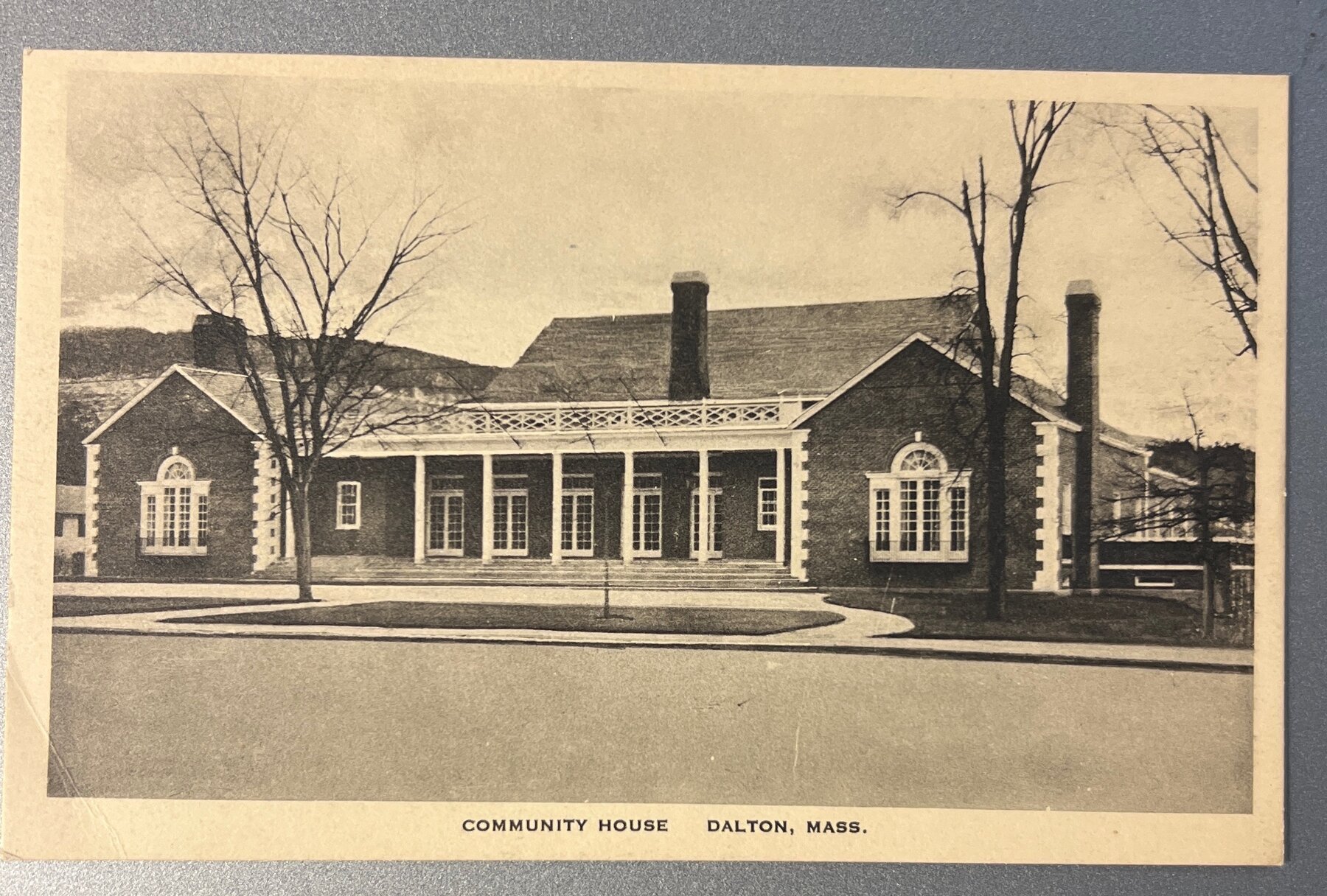 Postcard Dalton MA Community House Pre-Linen Albertype Silvernail Druggist