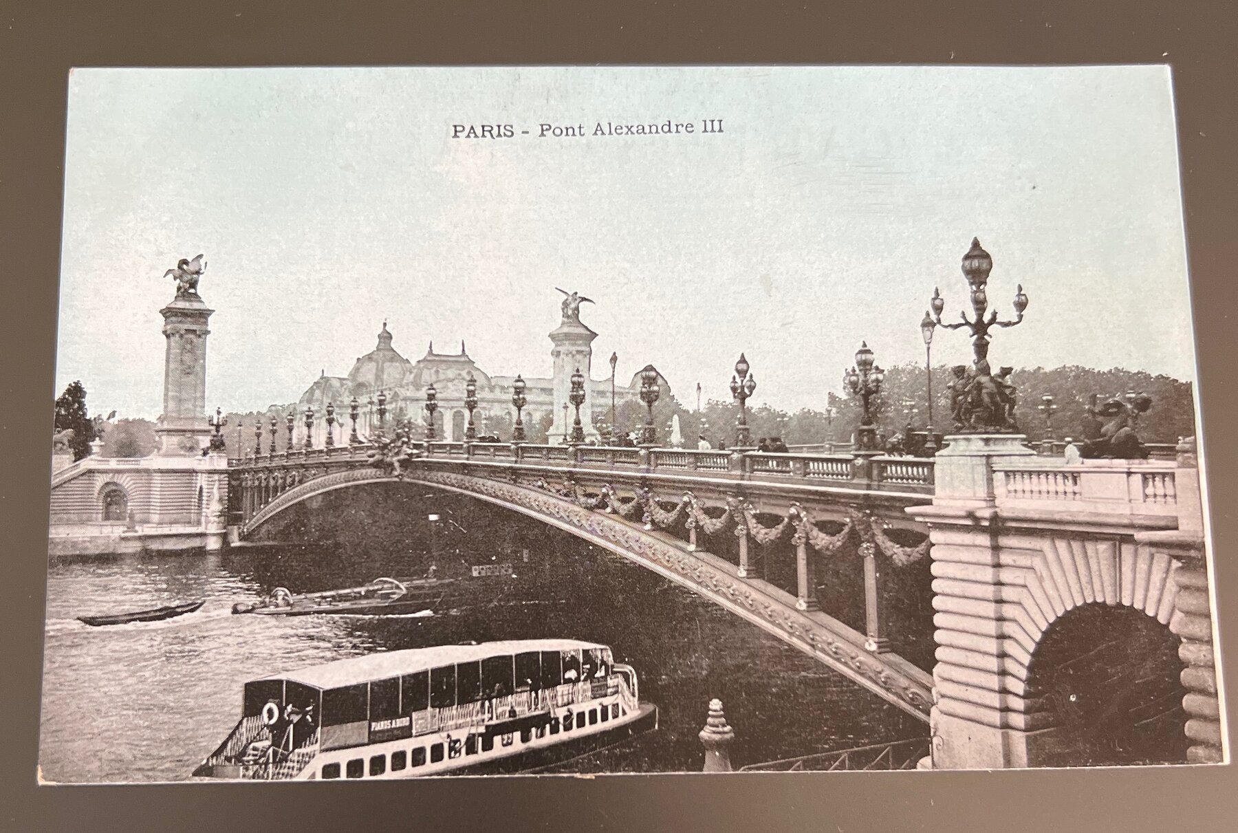 Postcard 1900s Paris Pont Alexandre III Bridge Seine River France Undivided