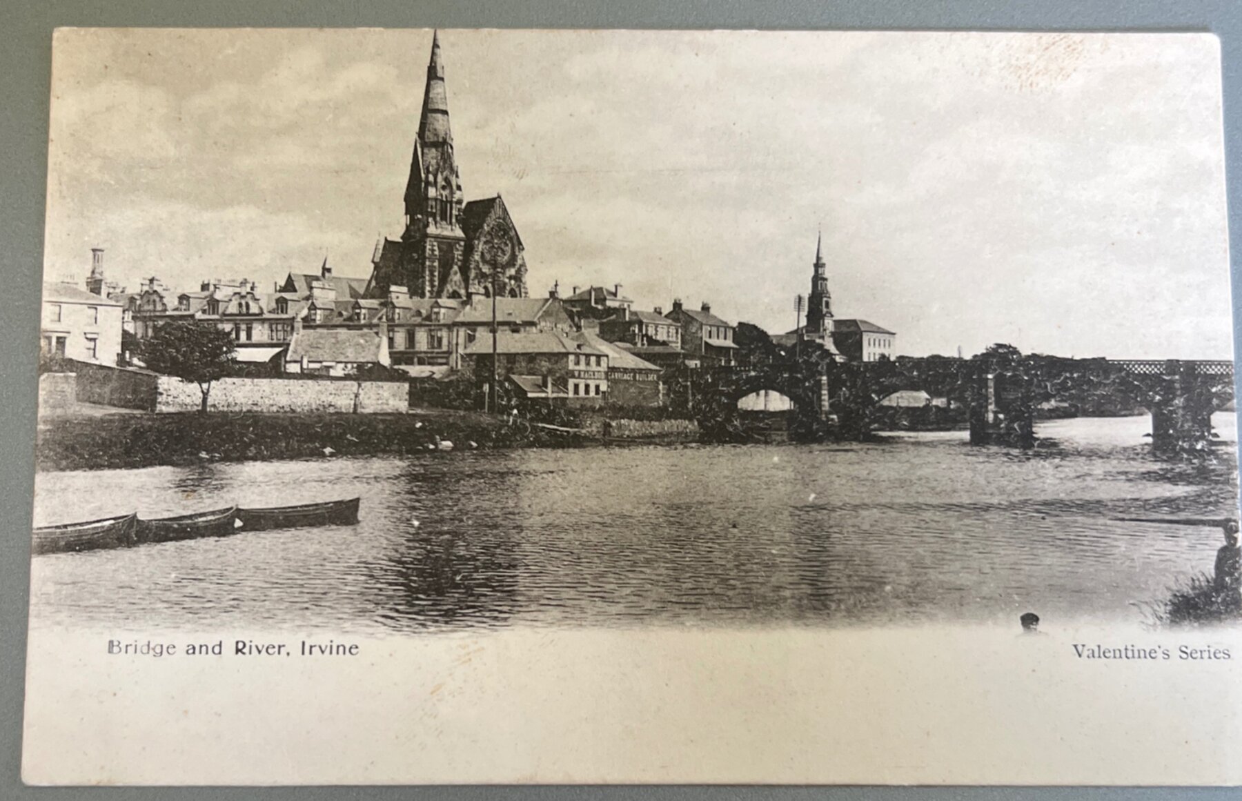 Postcard 1902 Bridge River Irvine Scotland Valentine's Series Undivided Back