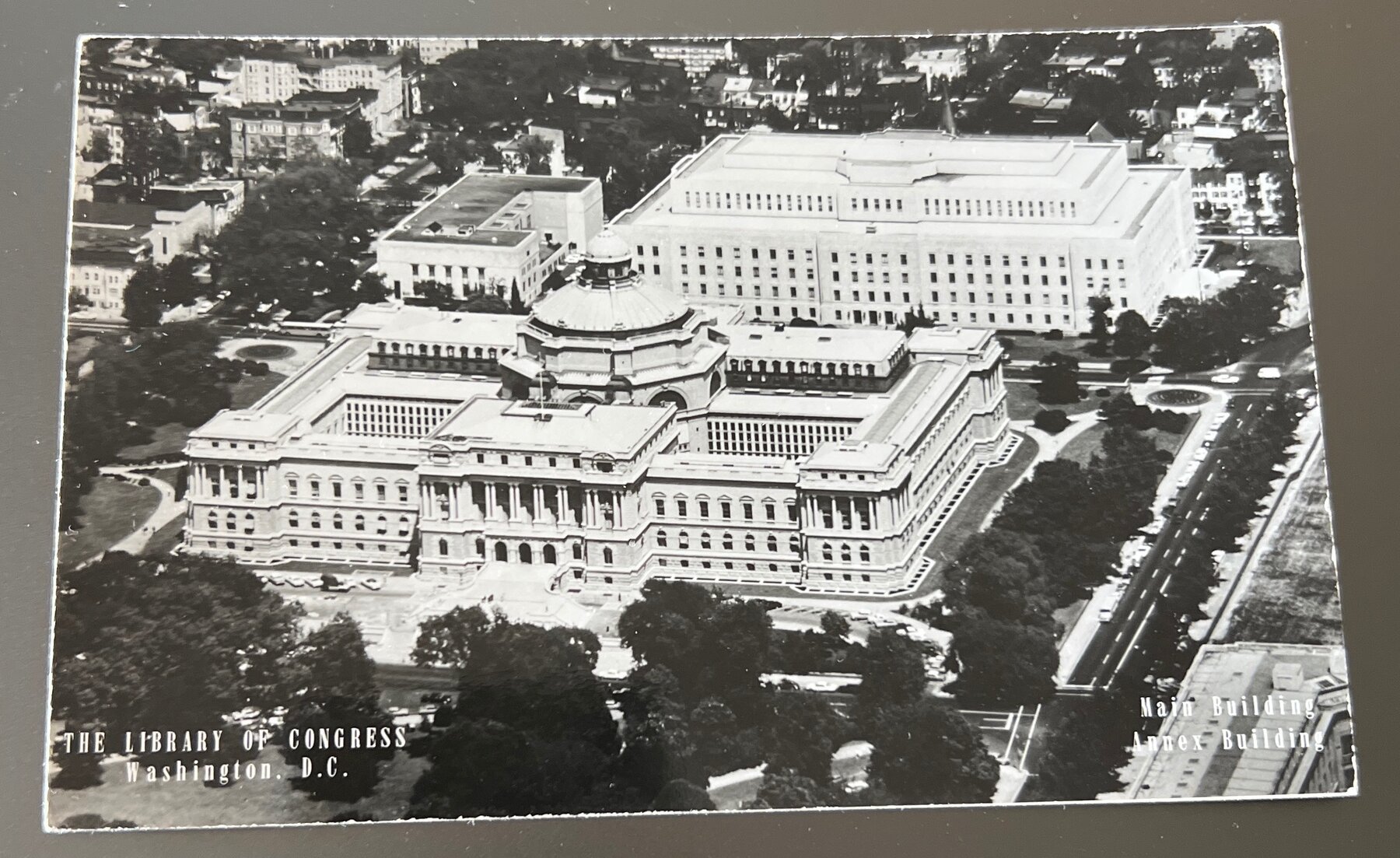 Postcard RPPC Library of Congress Washington DC Aerial View Kodak Paper