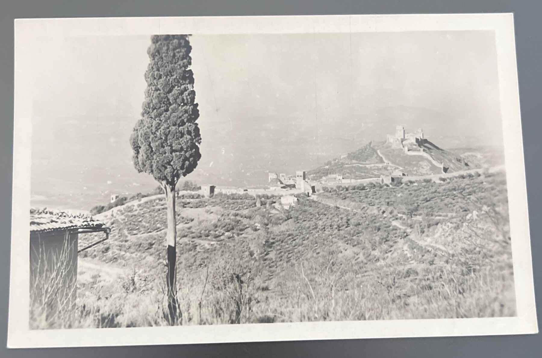 Postcard 1930s RPPC Assisi Il Castello Rocca Maggiore Italy Real Photo Unused