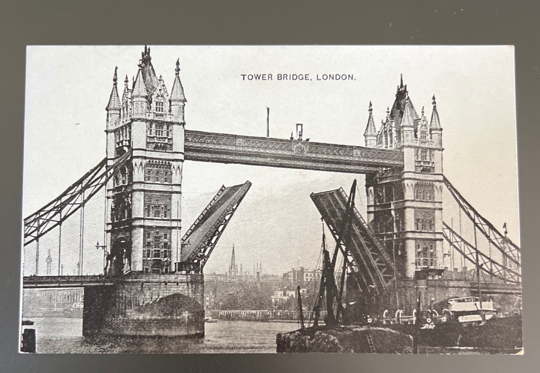 Postcard Tower Bridge London Drawbridge Open c1905 Auto-Photo Series