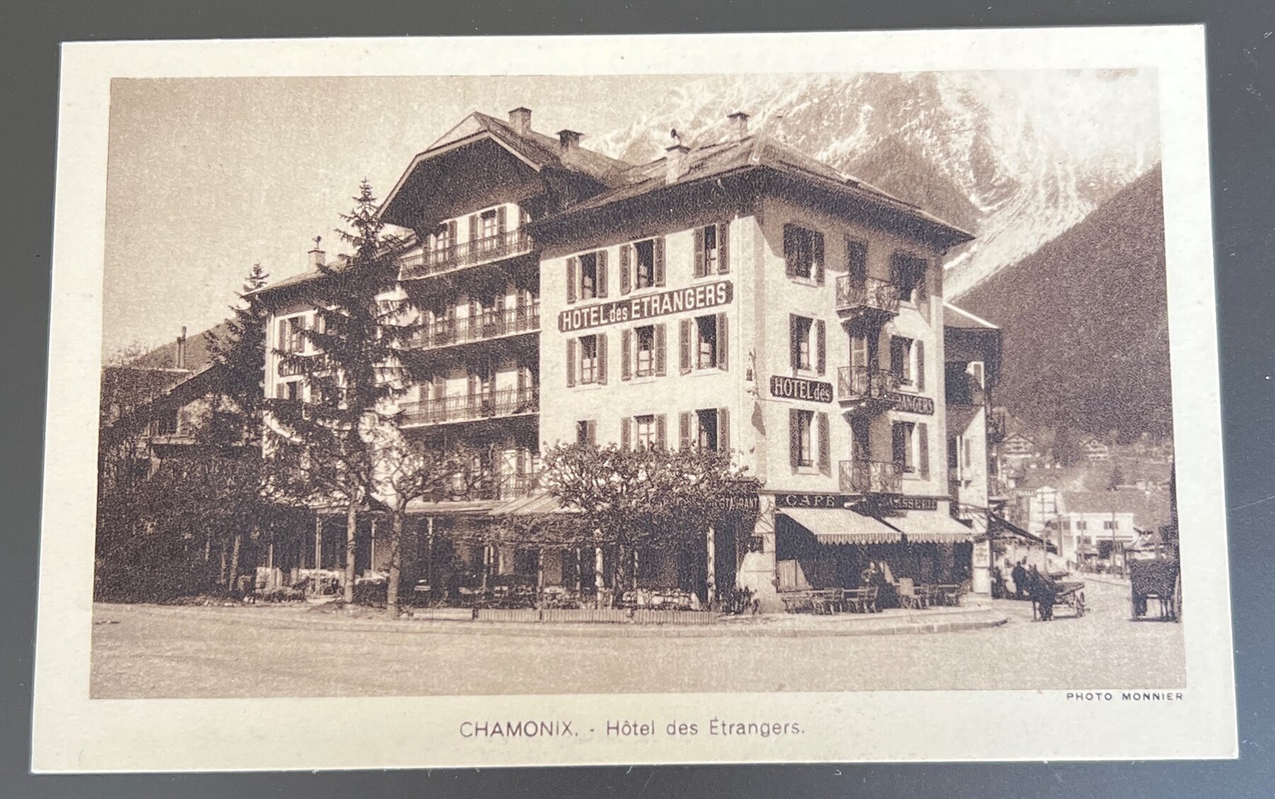 Postcard Chamonix Hotel des Etrangers France Alps Photo Monnier RPPC