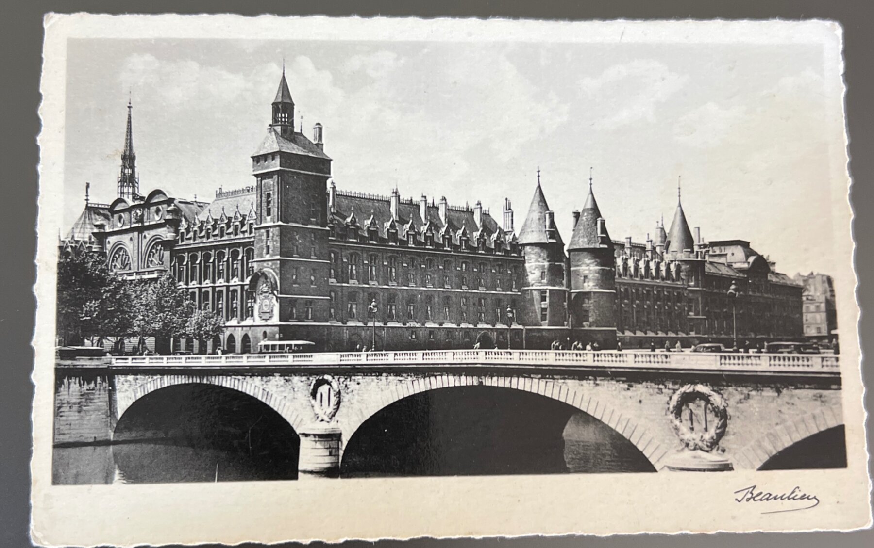Postcard 1951 Paris La Conciergerie France Real Photo Beaulieu Sent Austria
