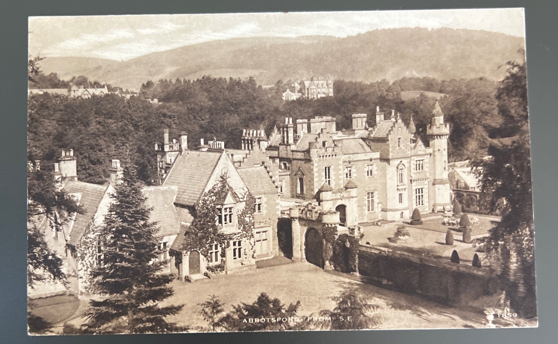 Postcard c1920 Abbotsford House Scotland Sir Walter Scott A.R. Edwards RPPC