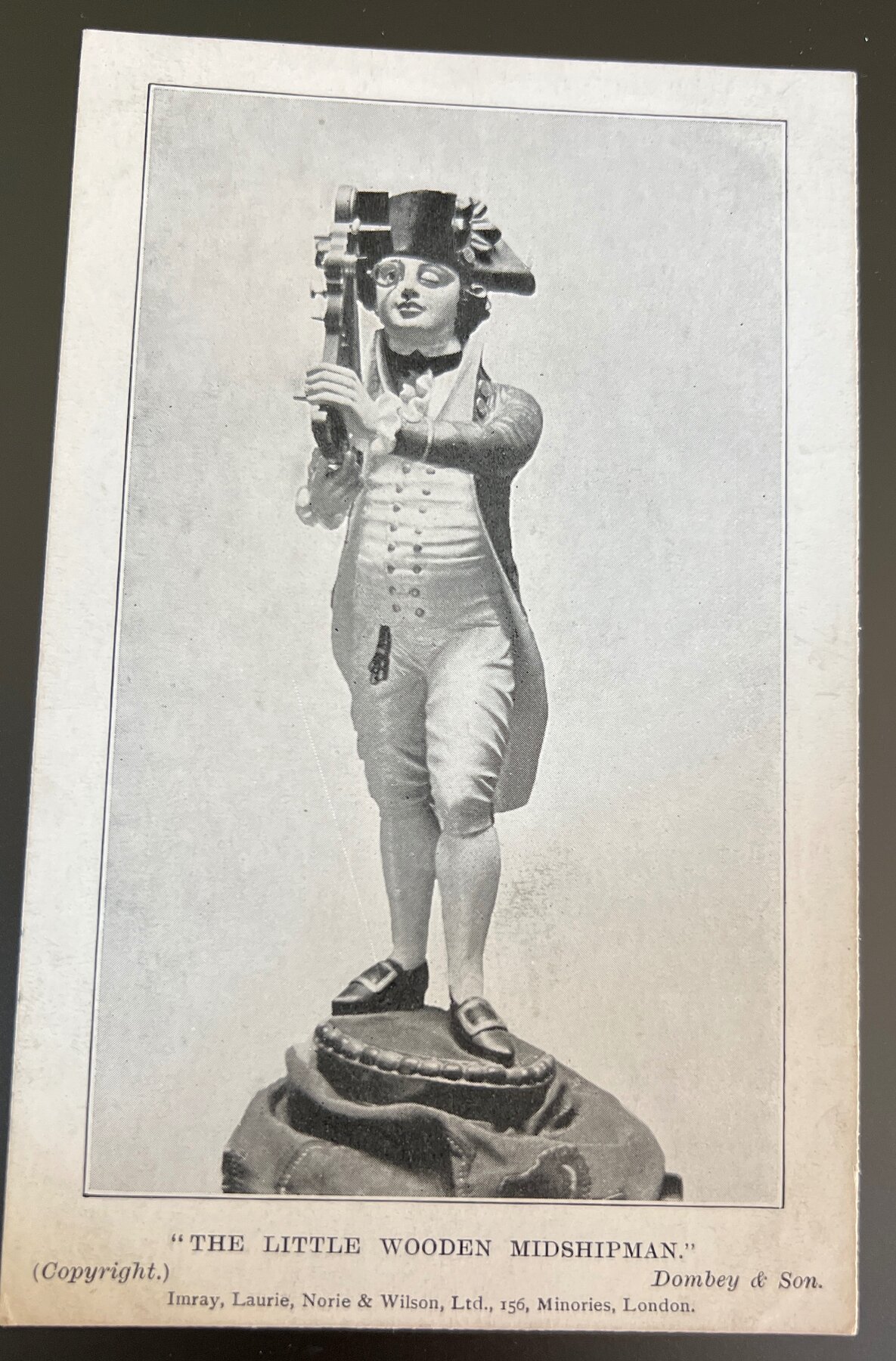 Postcard c1900 Little Wooden Midshipman Dombey Son Dickens Imray London