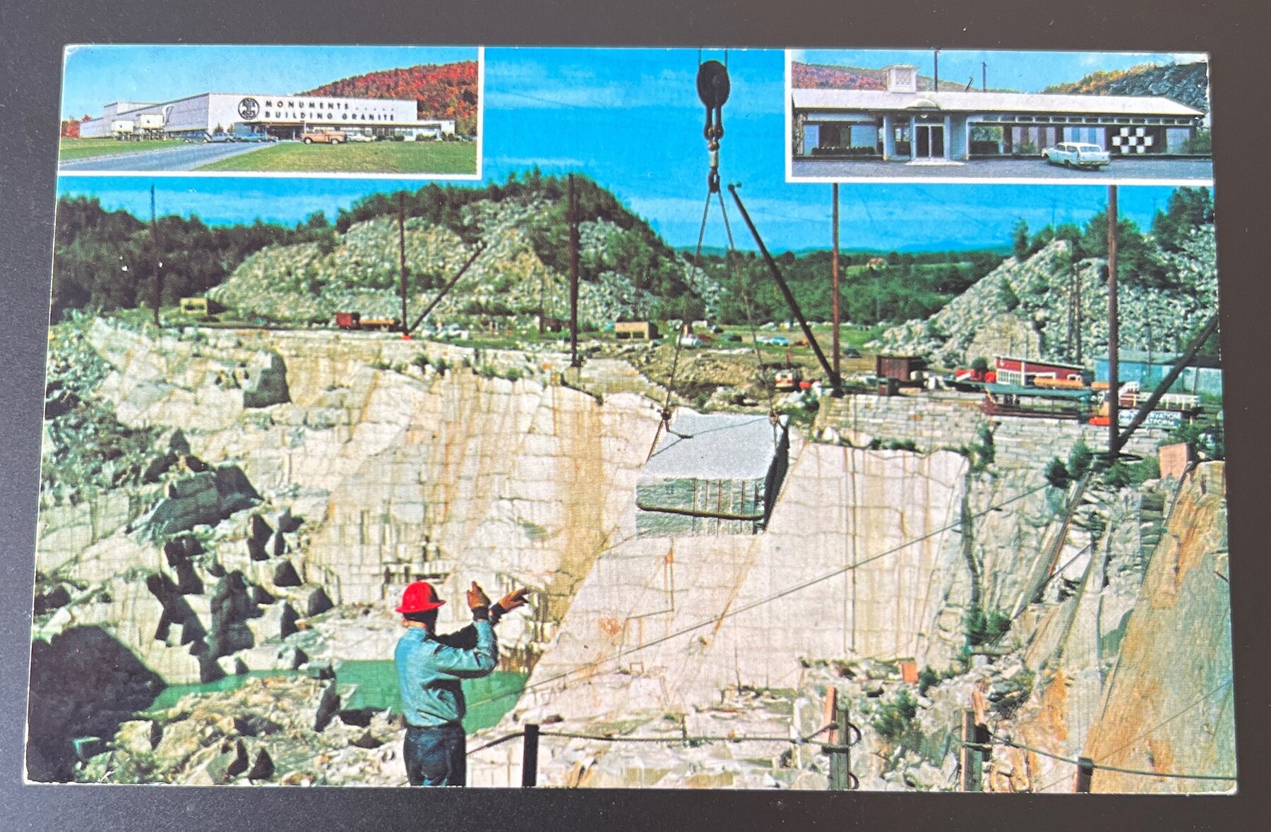 Postcard 1970 Rock of Ages Granite Quarry Barre Vermont Chrome Posted