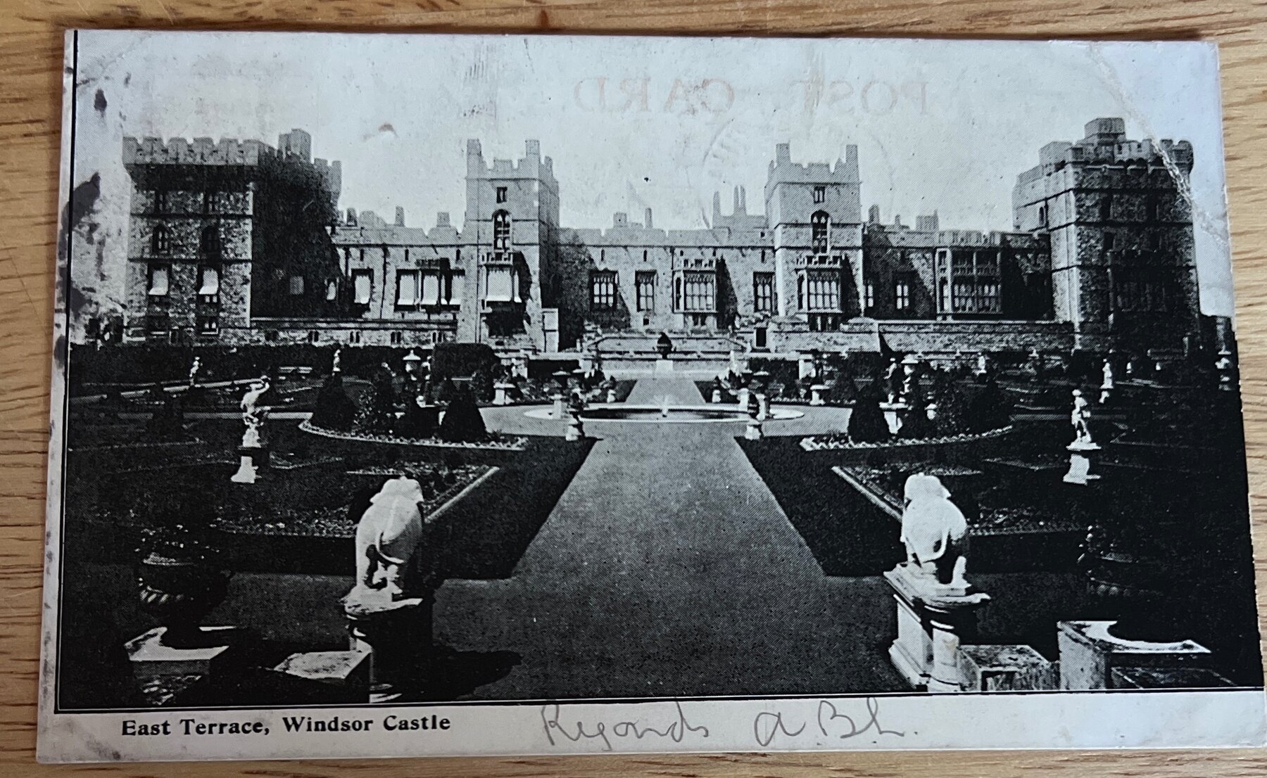Postcard 1906 Windsor Castle East Terrace RPPC Sent Paris to Philadelphia PA