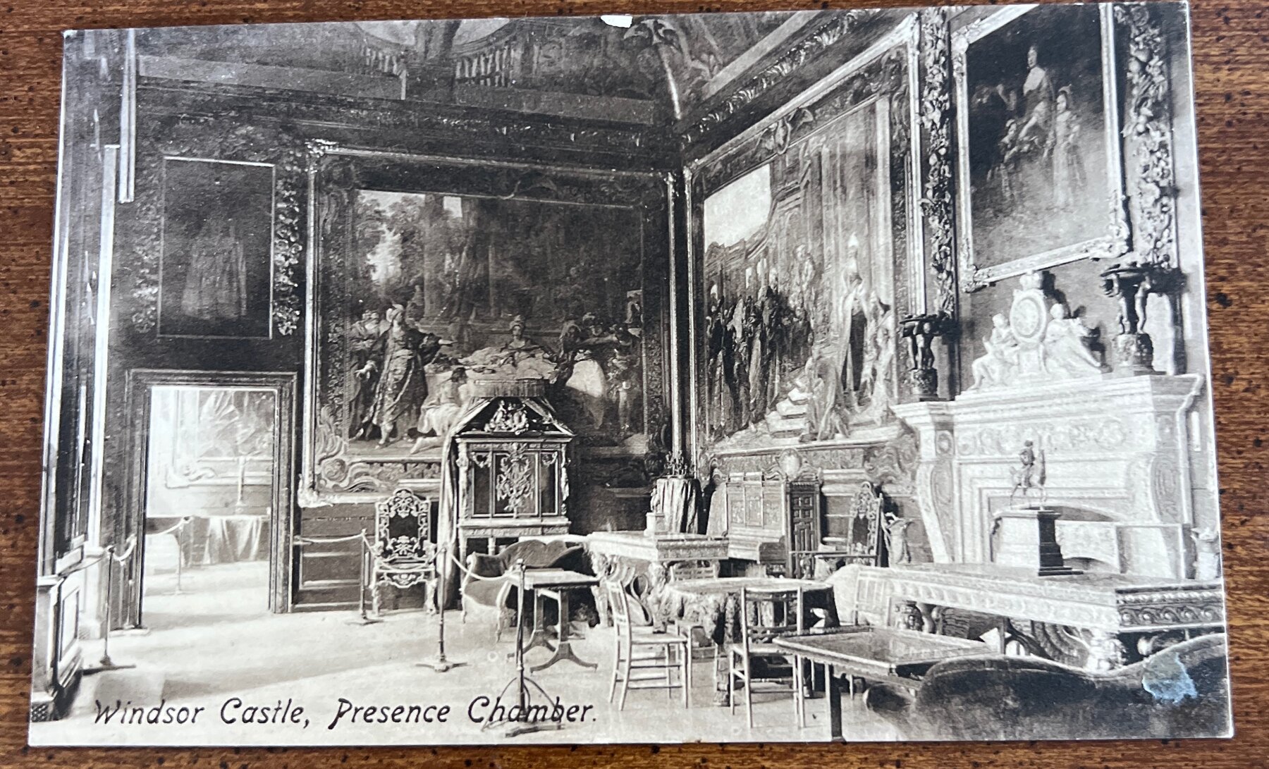 Postcard c1905 Windsor Castle Presence Chamber Interior Frith's Series Unposted