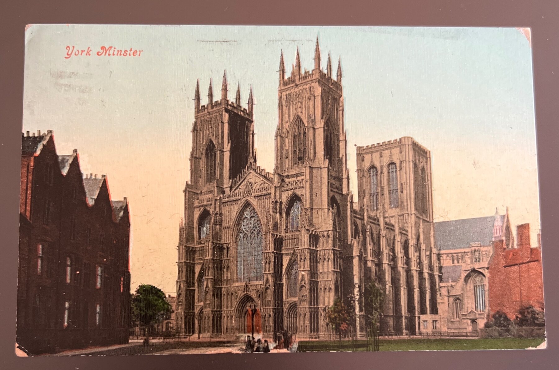 Postcard 1908 York Minster Exterior Valentine's Series Used Somersetshire