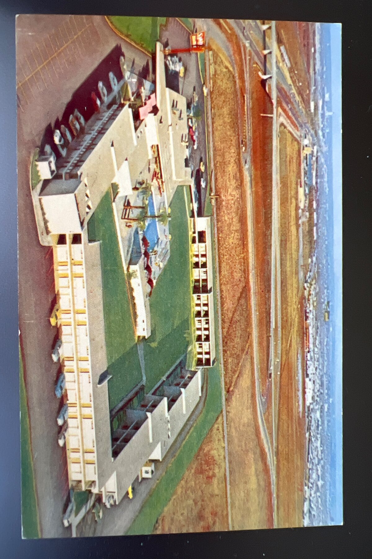 Sands Hotel Abilene Texas Highway 80 Aerial View Chrome Postcard 1955