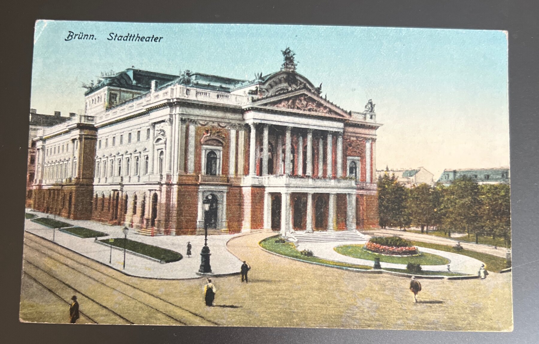 Brünn Stadttheater Brno Czech Republic Postcard 1921