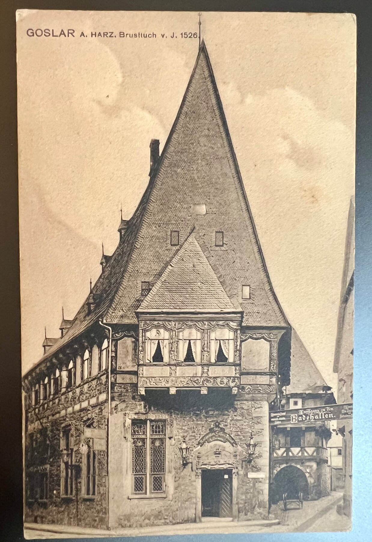 Goslar Harz Brusttuch Building 1526 Louis Glaser Postcard c1905