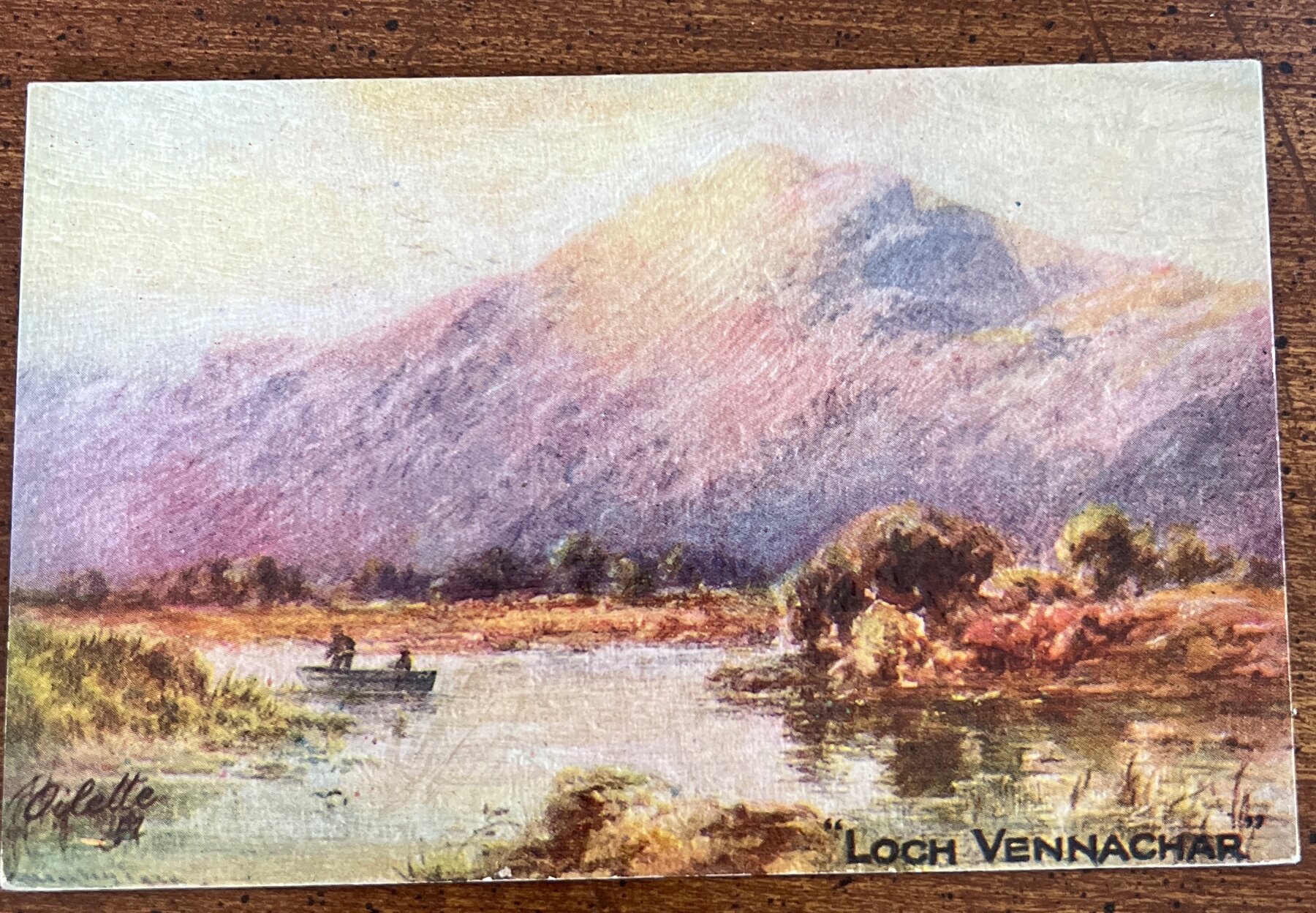 Postcard 1902 Loch Vennachar Scotland Tuck Oilette Scottish Lochs Series 3151