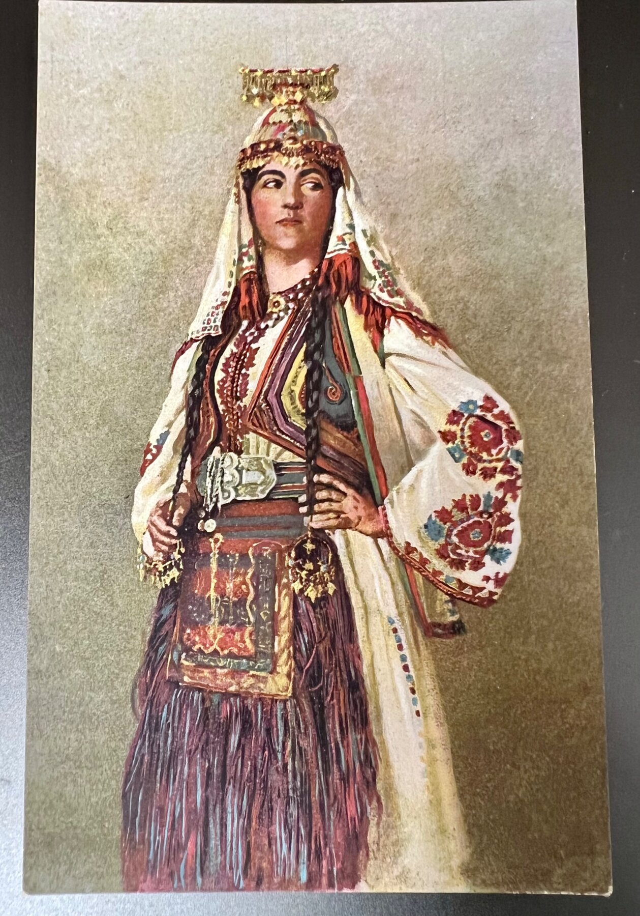 Hercegovka Bosnia Herzegovina Traditional Costume Postcard c1905