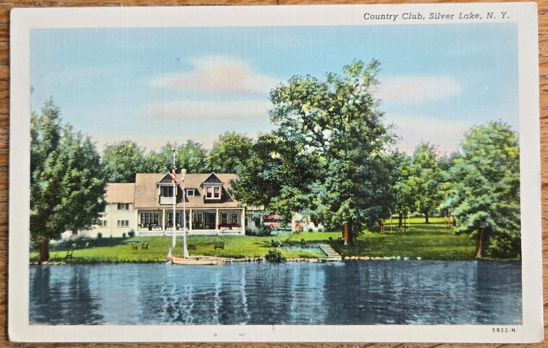 Country Club Silver Lake New York Curteich Linen Postcard 1949