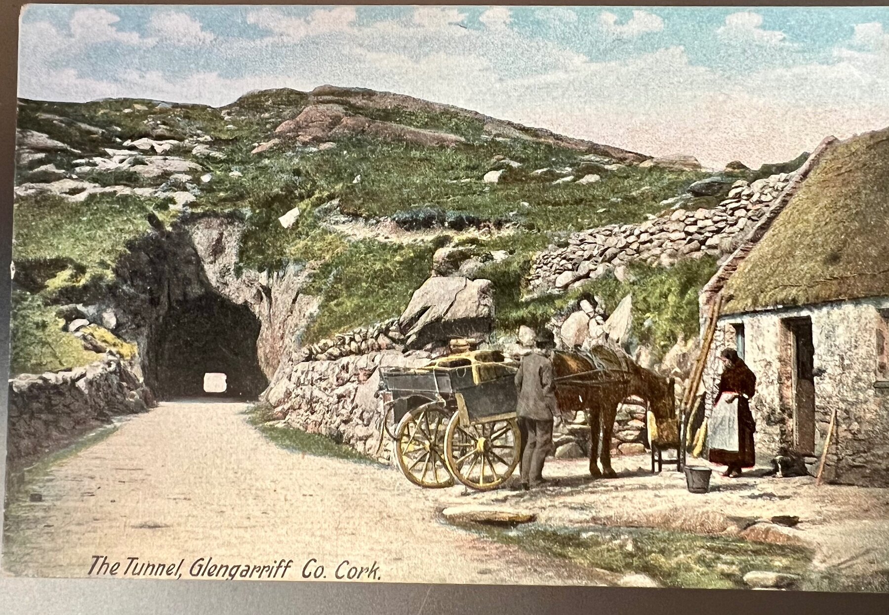 Glengarriff Co Cork Ireland The Tunnel Road Postcard c1905 W Lawrence Dublin