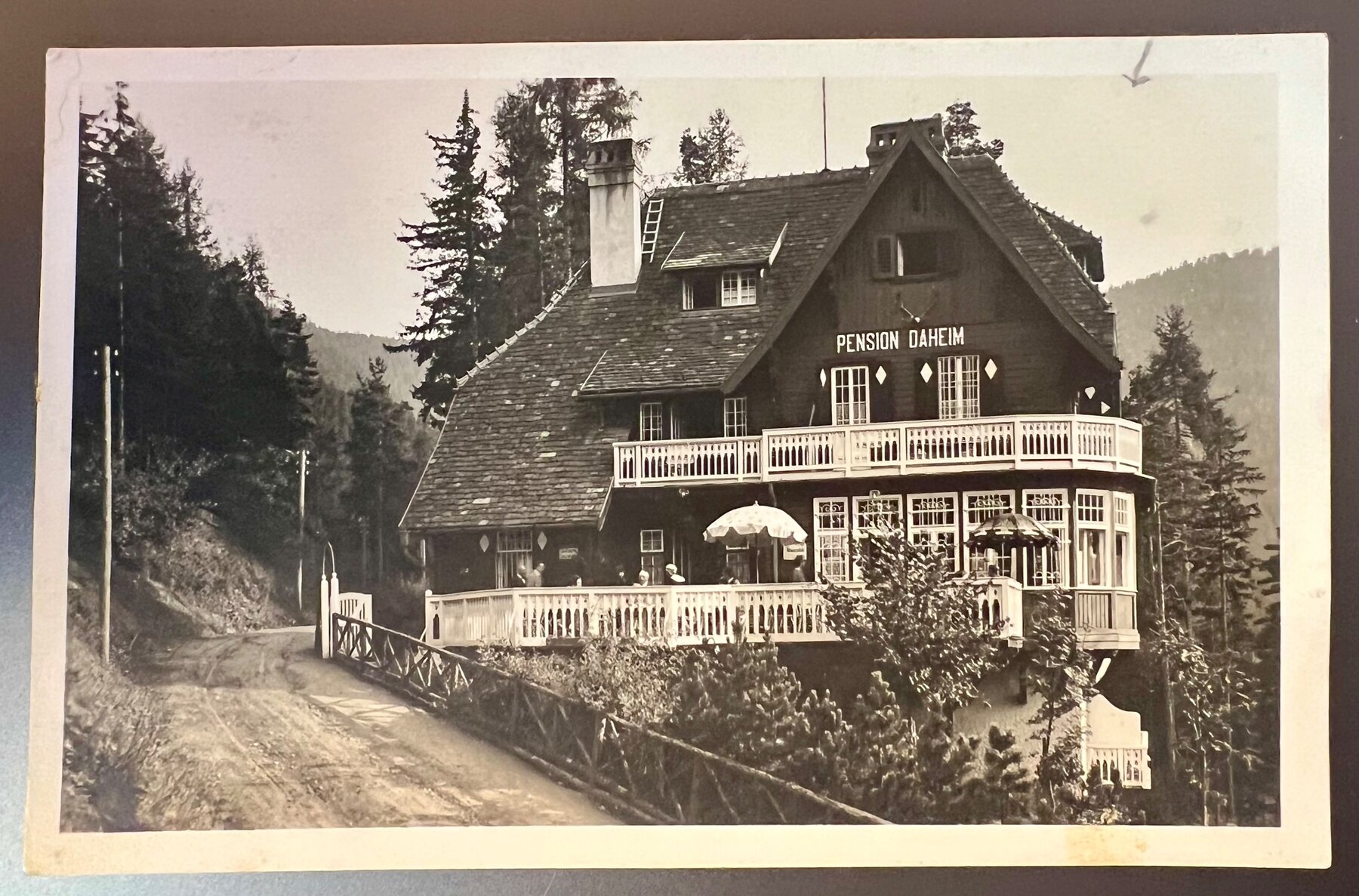 Semmering Pension Daheim Austria Alpine Guesthouse RPPC Postcard 1930s