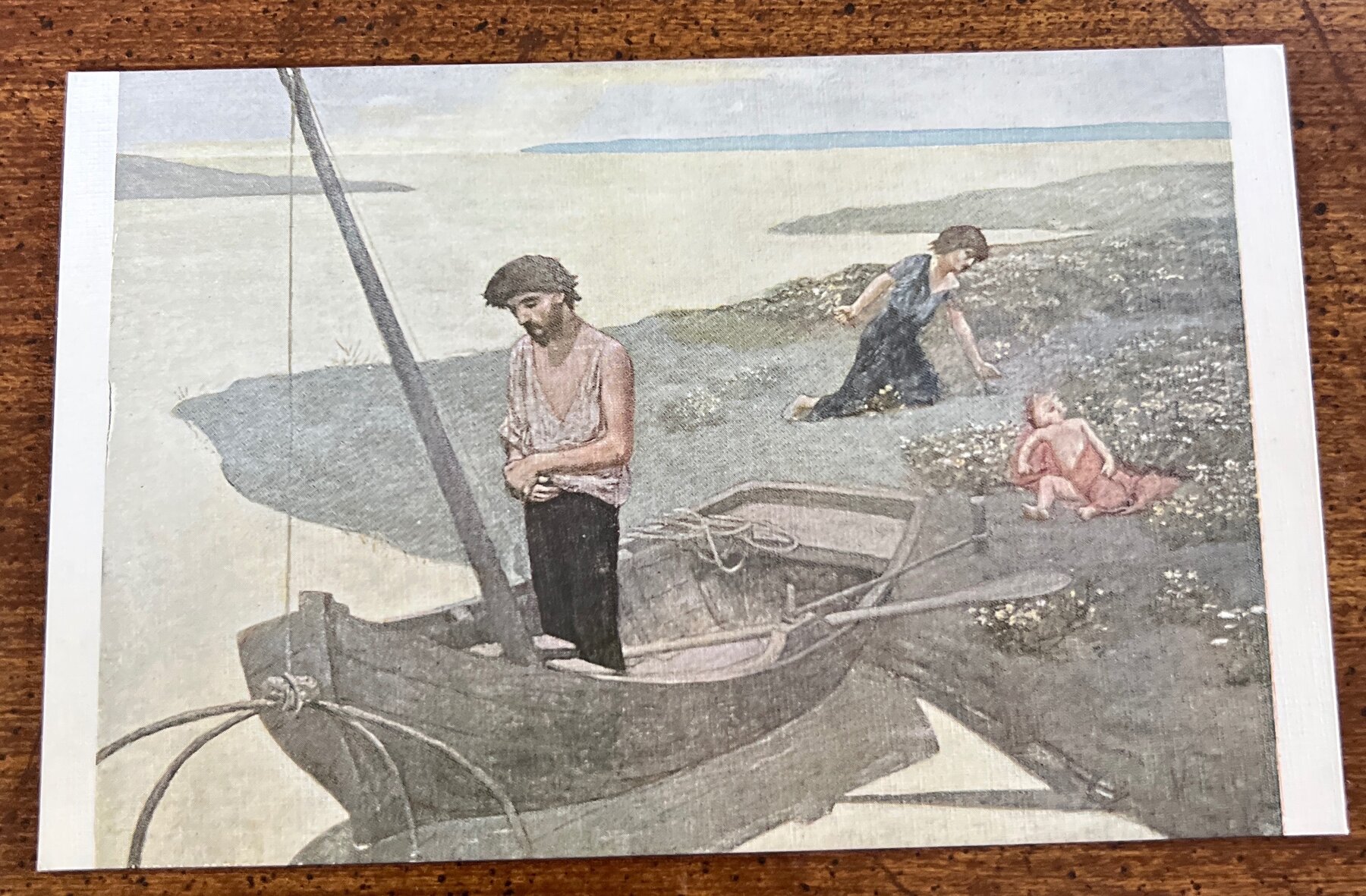 Postcard Puvis de Chavannes Poor Fisherman Musee du Louvre Paris c1900 Lavina