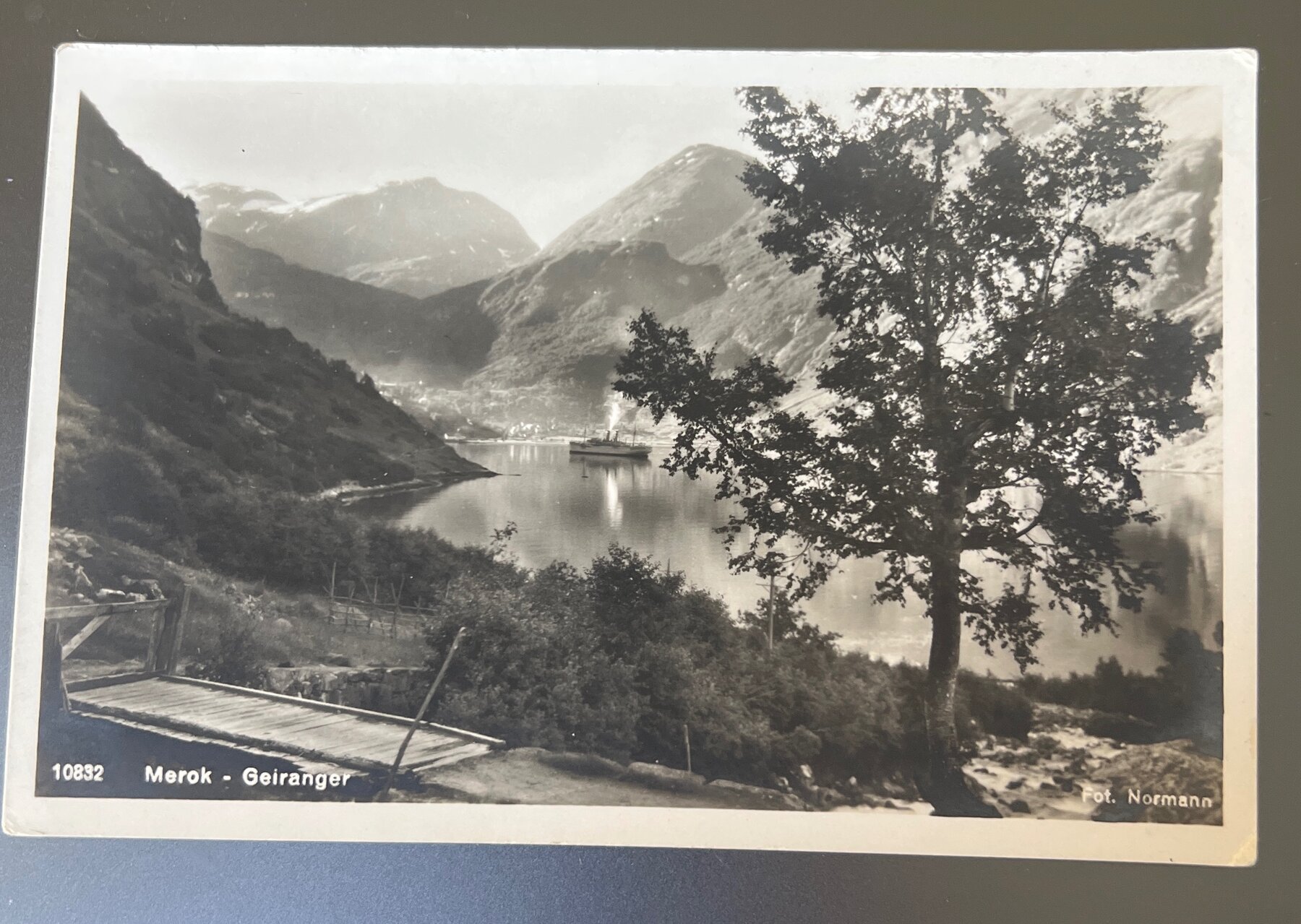 Merok Geiranger Fjord Steamer Norway Carl Normann Postcard 1920s