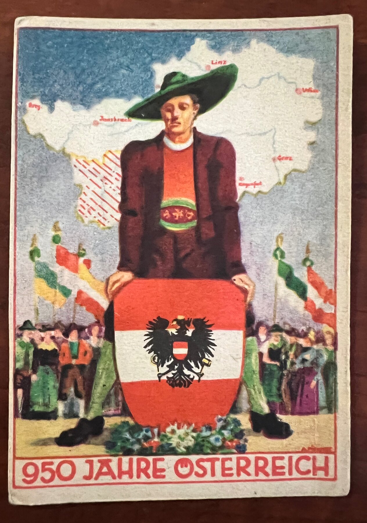 950 Jahre Osterreich Austria Anniversary Patriotic Postcard 1946