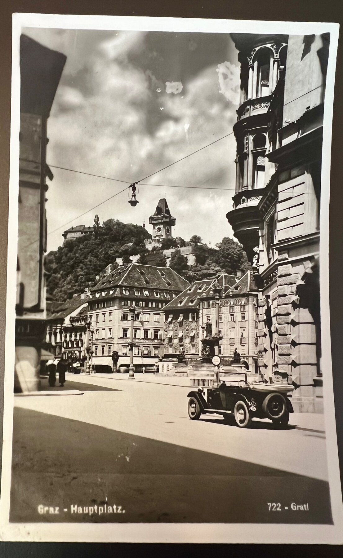 Graz Hauptplatz Main Square Austria RPPC Postcard 1951