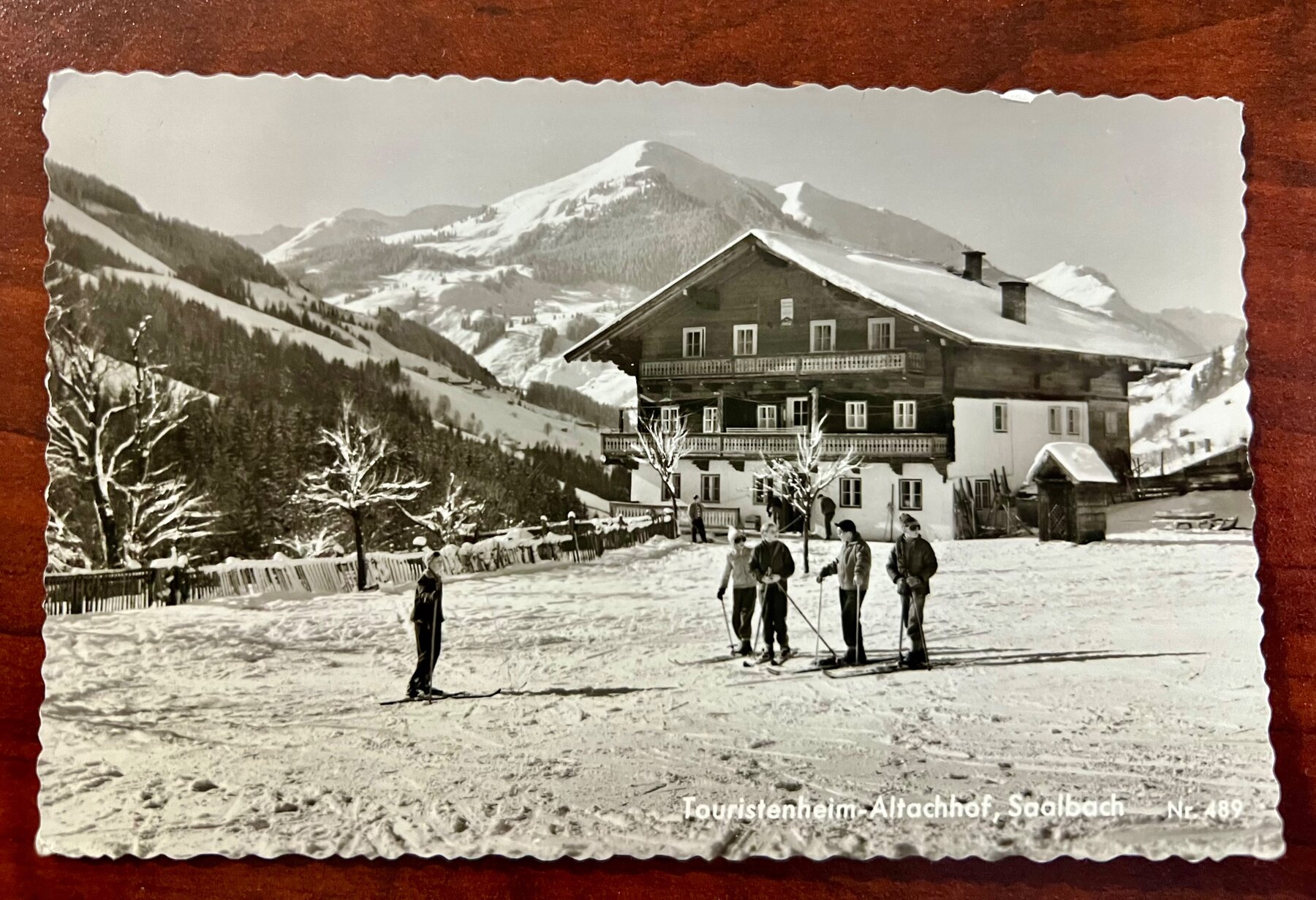 Touristenheim Altachhof Saalbach Austria Ski Resort Postcard 1950s
