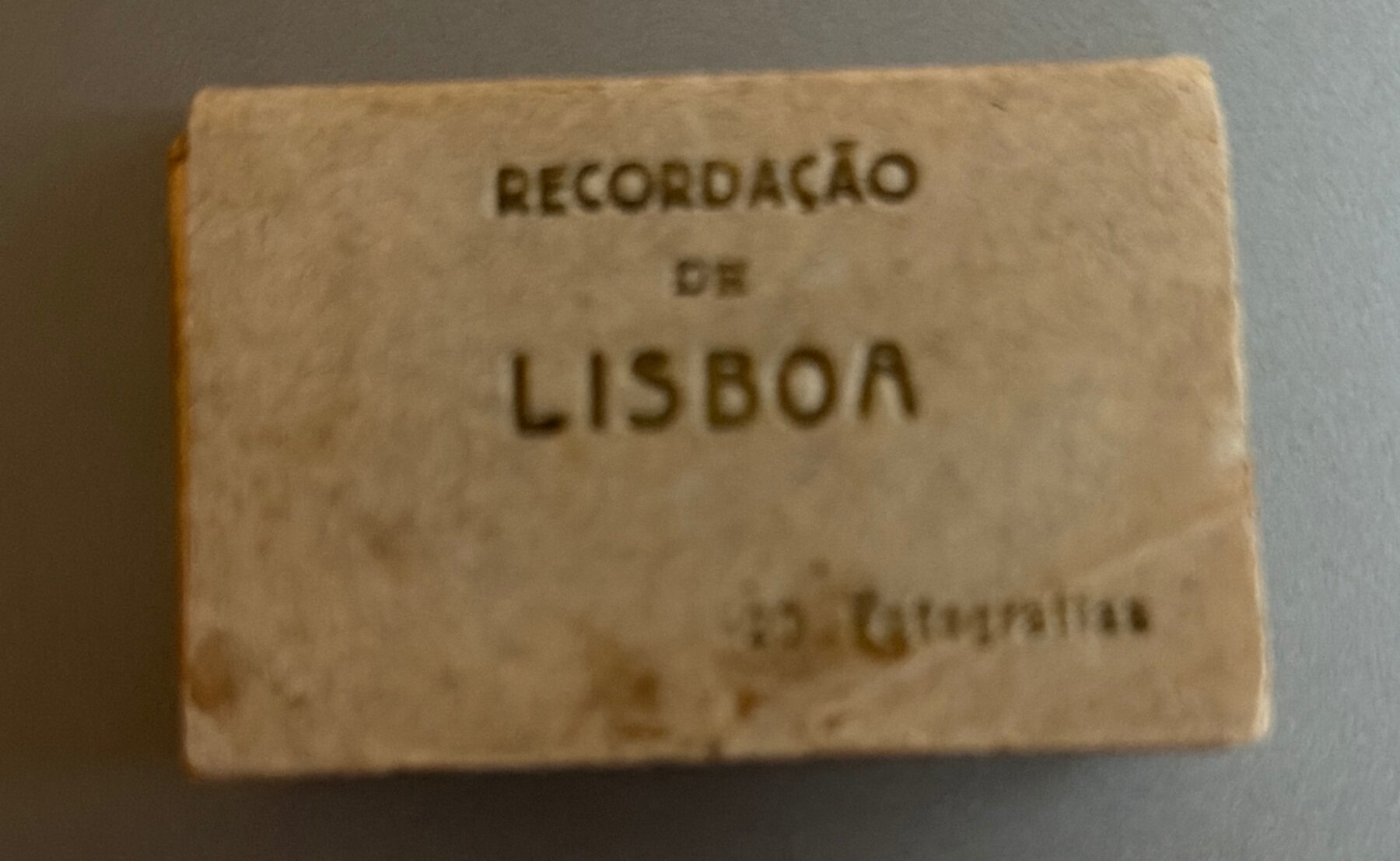 Postcard c1930s Recordação de Lisboa Portugal 20 Photo Souvenir Booklet RPPC