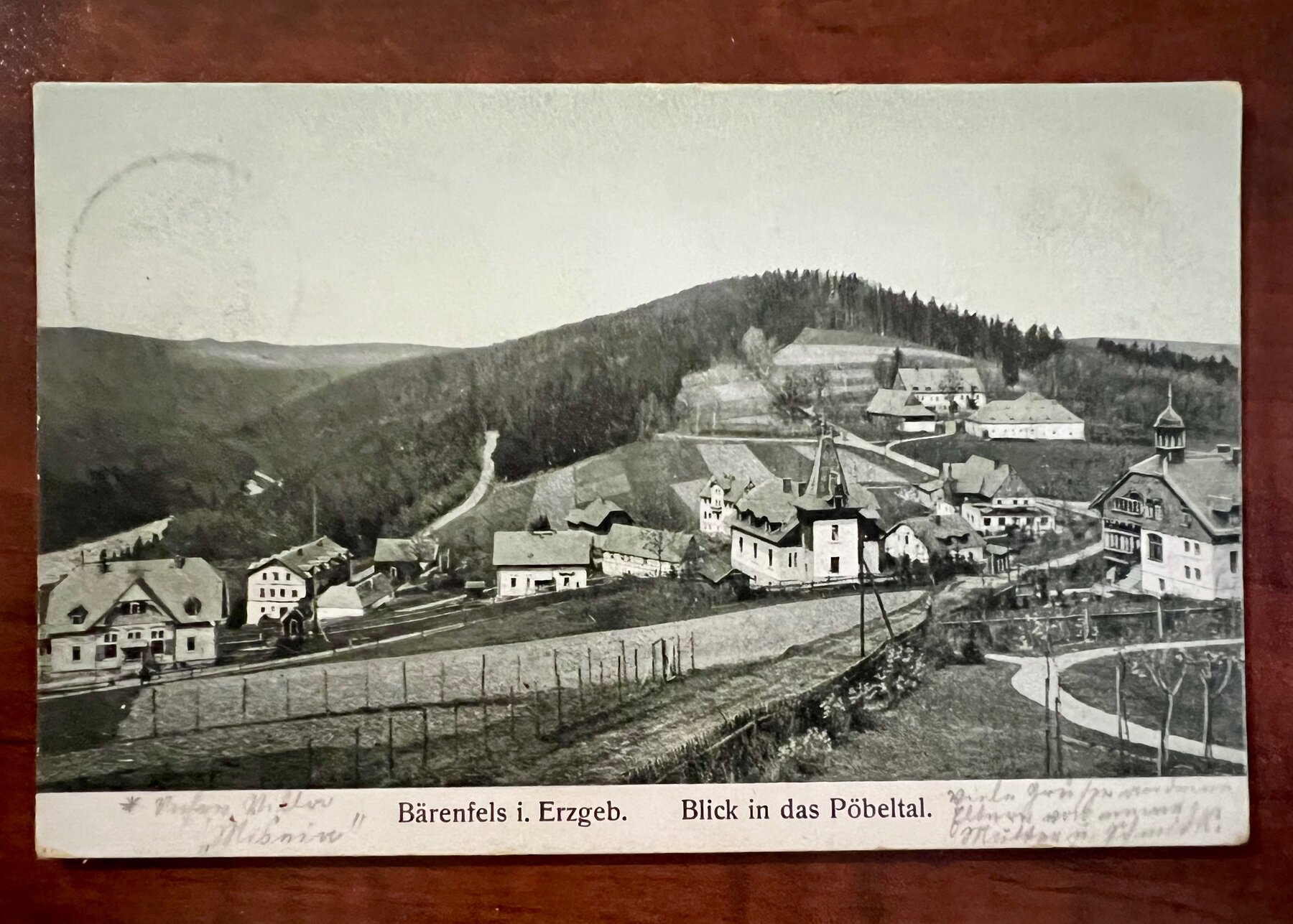 Barenfels Erzgebirge Pobeltal Village Panorama Germany Postcard 1908