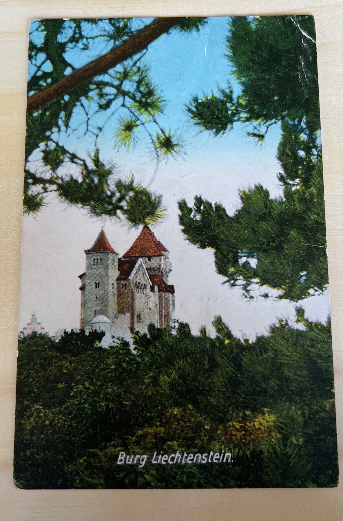 Burg Liechtenstein Castle Austria Postcard 1923