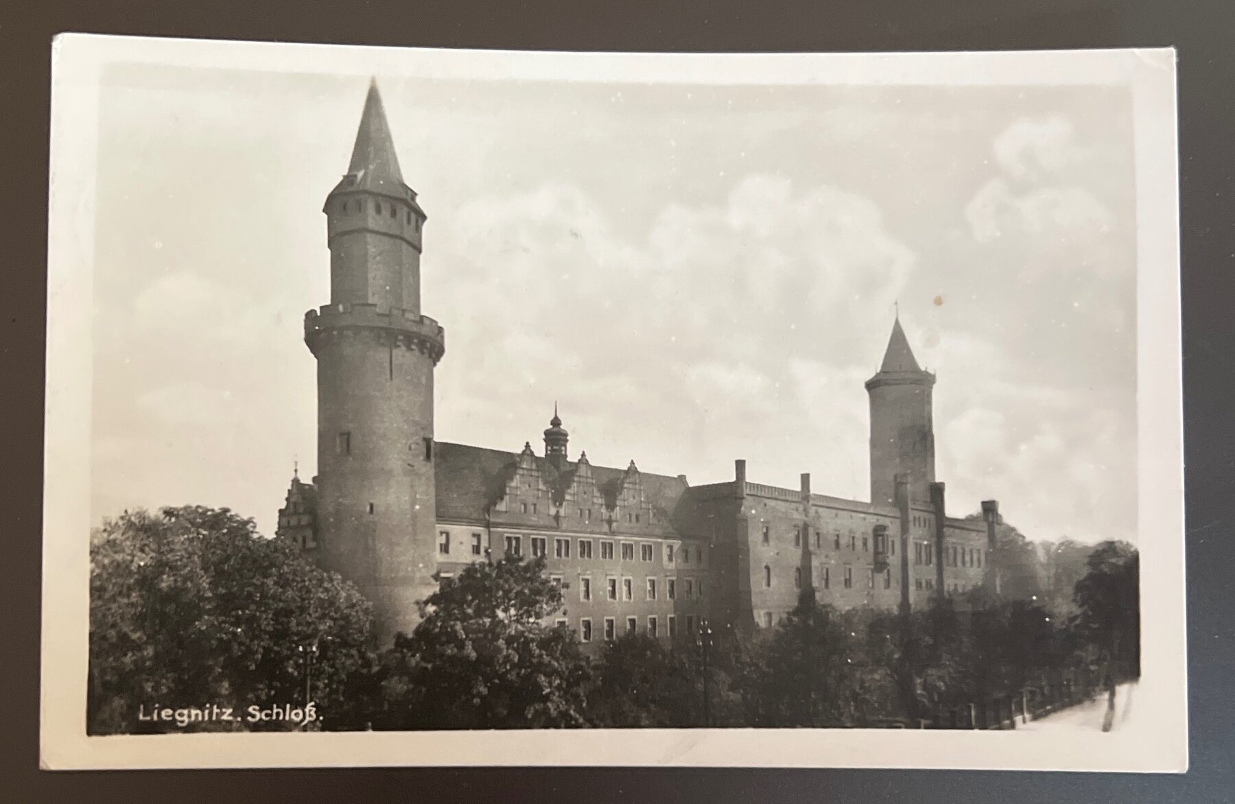 Postcard 1942 RPPC Liegnitz Schloss Castle Germany Feldpost WWII Censor