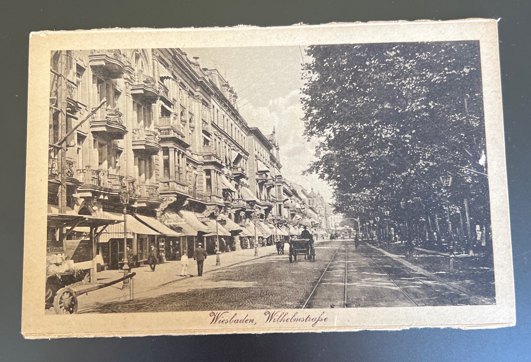 Wiesbaden Wilhelmstrasse Germany Street Scene Postcard c.1902