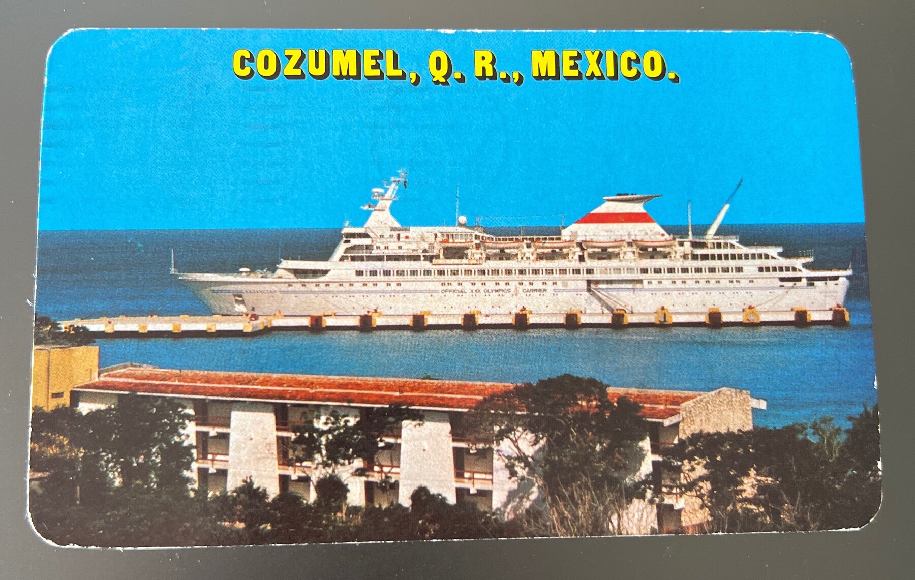 Postcard 1988 Chrome SS Britanis Cruise Ship Cozumel Mexico Caribbea Line
