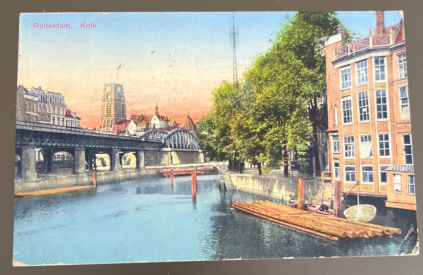 Postcard 1911 Rotterdam Kolk Canal Netherlands Holland Guggenheim Publisher
