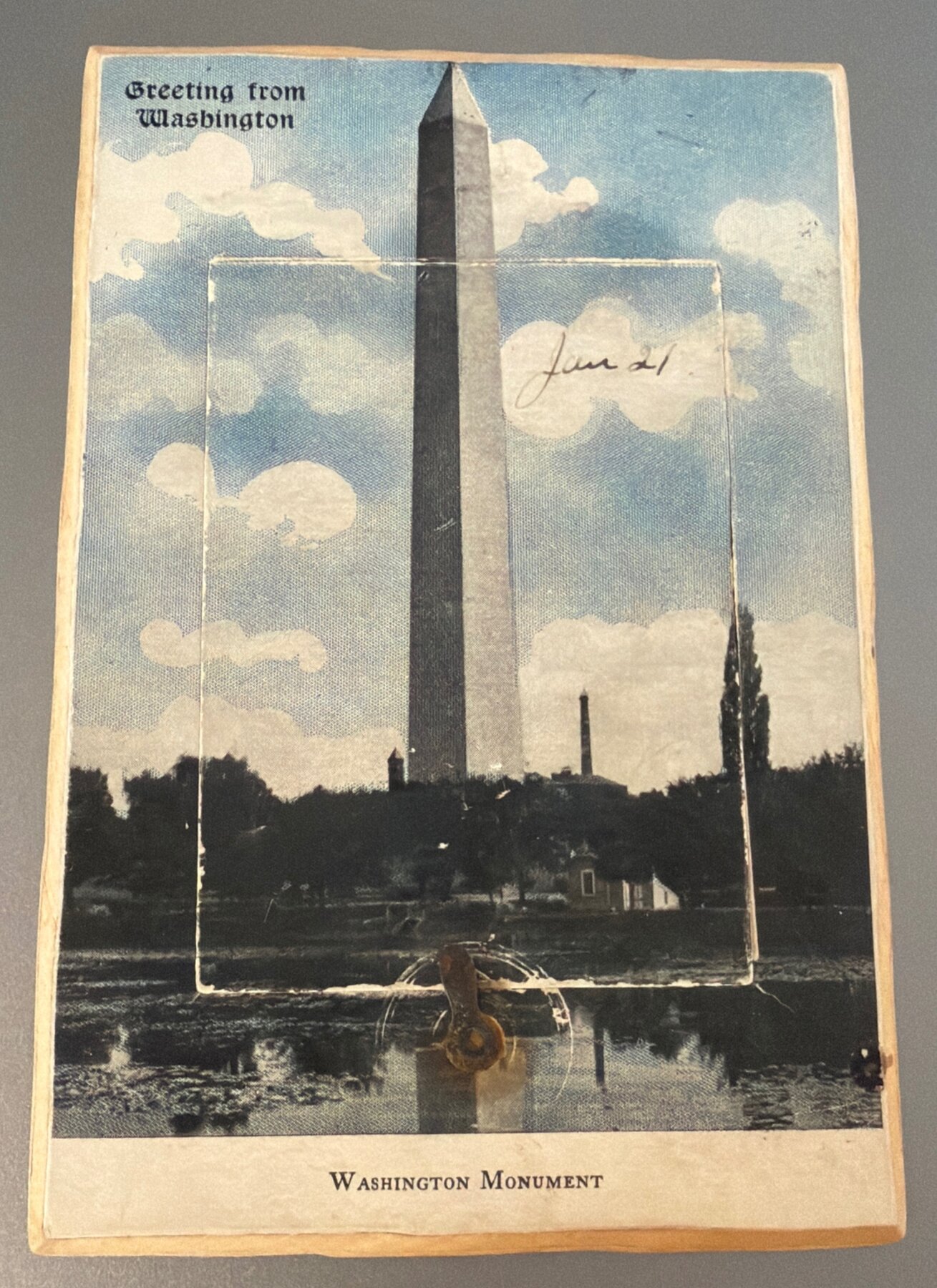 Postcard Washington Monument DC Souvenir Leporello Fold-Out 1907 Used