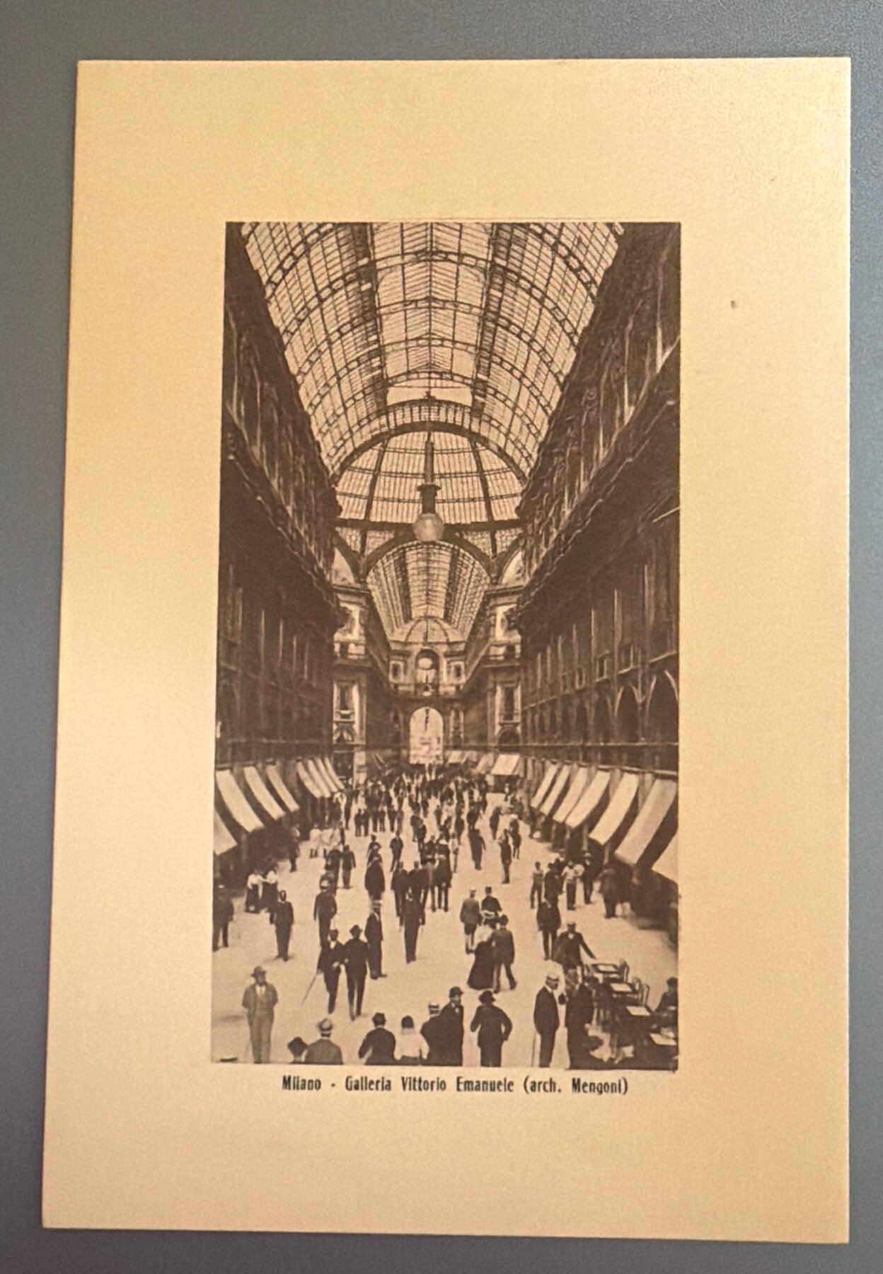 Postcard 1900s Milano Galleria Vittorio Emanuele II Arch Mengoni Italy