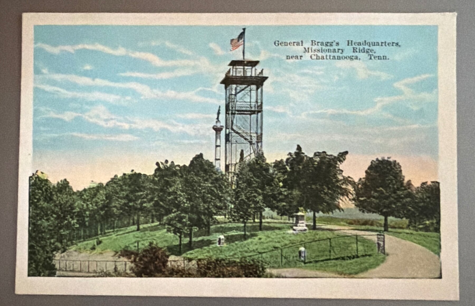 Postcard 1910s General Bragg's HQ Missionary Ridge Chattanooga TN Linen