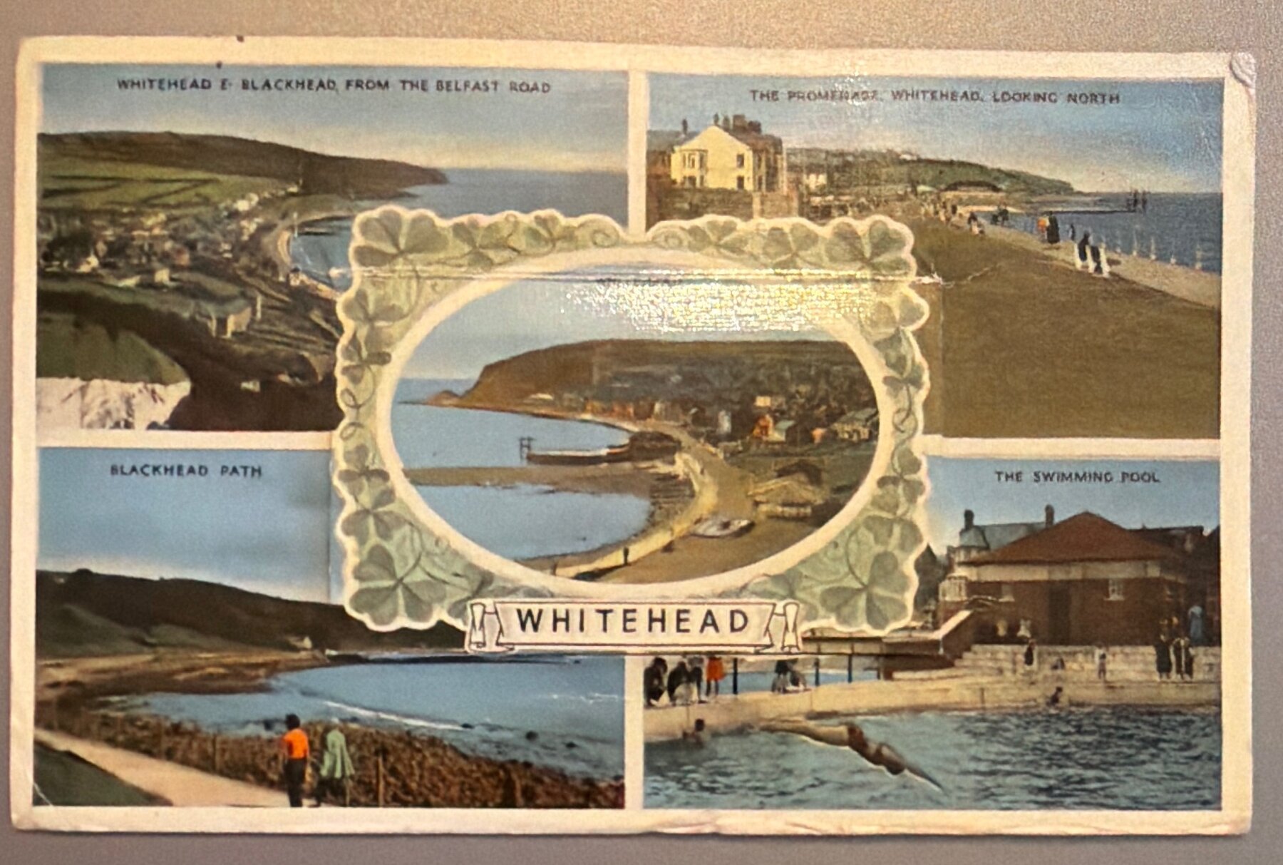 Postcard Whitehead Co. Antrim Northern Ireland 1962 View Novelty Fold-Out