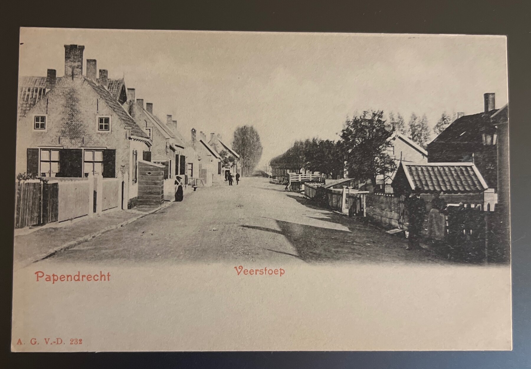 Postcard 1900 Papendrecht Netherlands Veerstoep Street View Dutch UDB