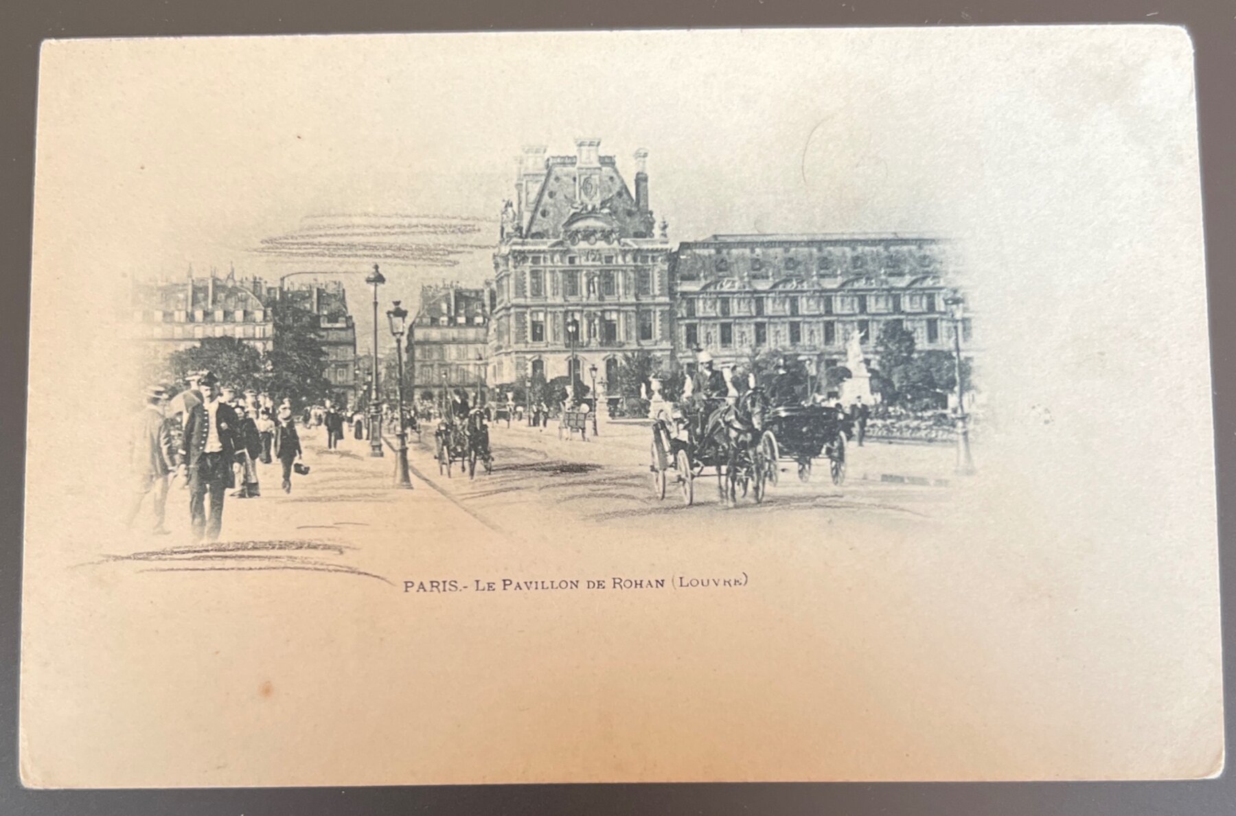 Postcard c.1900 Paris Le Pavillon de Rohan Louvre Carte Postale Unused