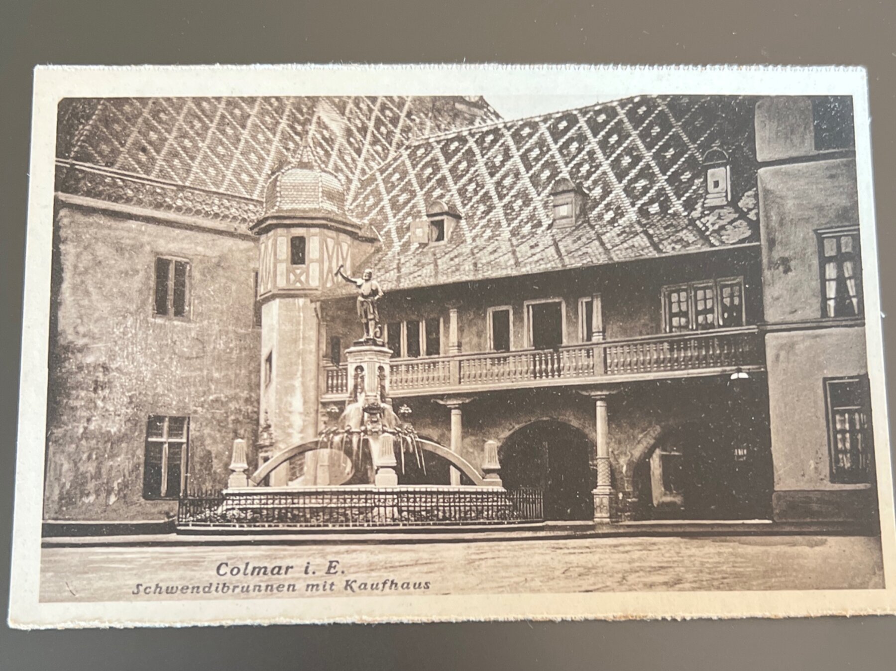 Postcard 1910s Colmar Alsace Schwendibrunnen Kaufhaus Germany Unused
