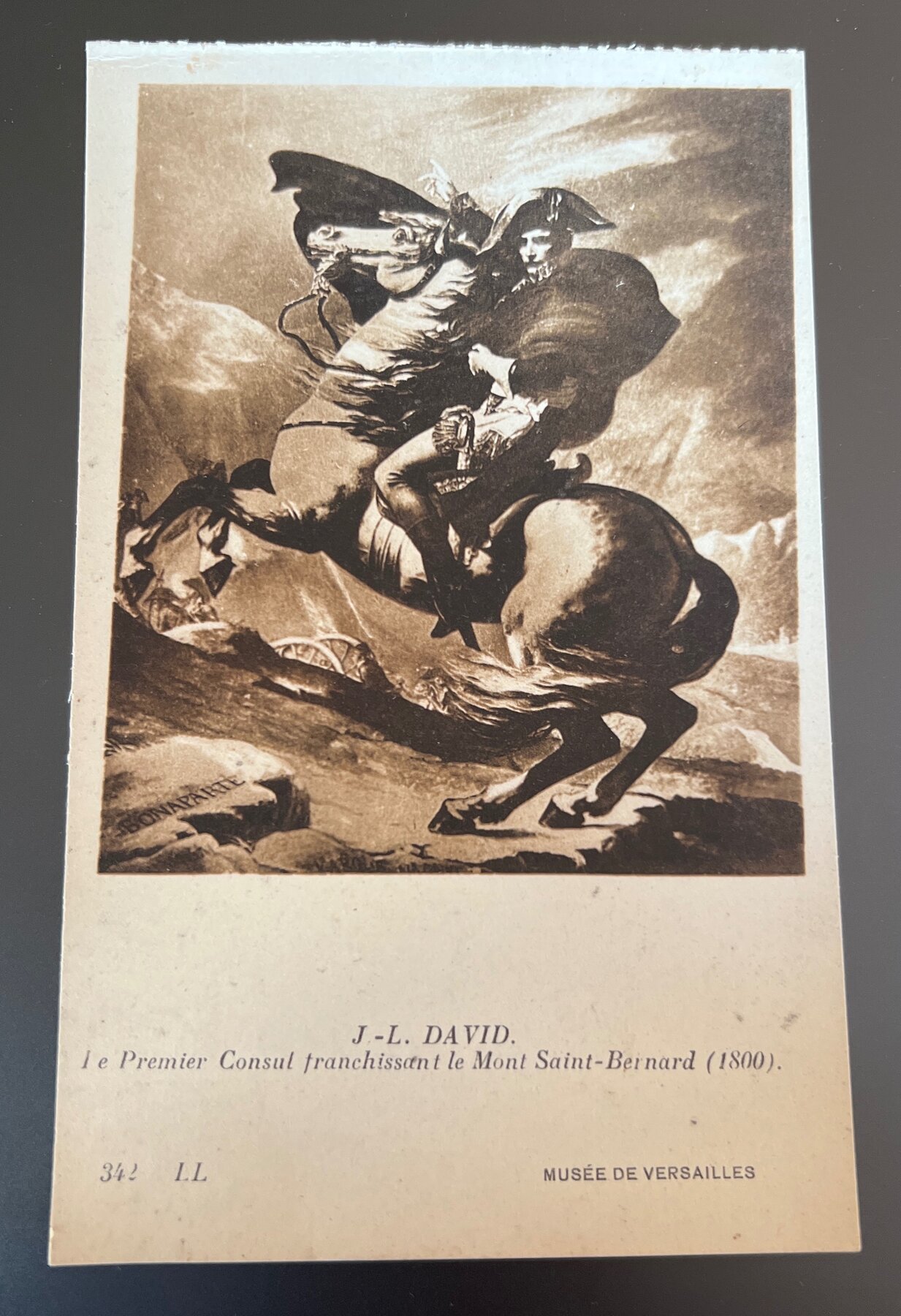 Postcard Musée Versailles J-L David Bonaparte Mont Saint-Bernard 1800 LL