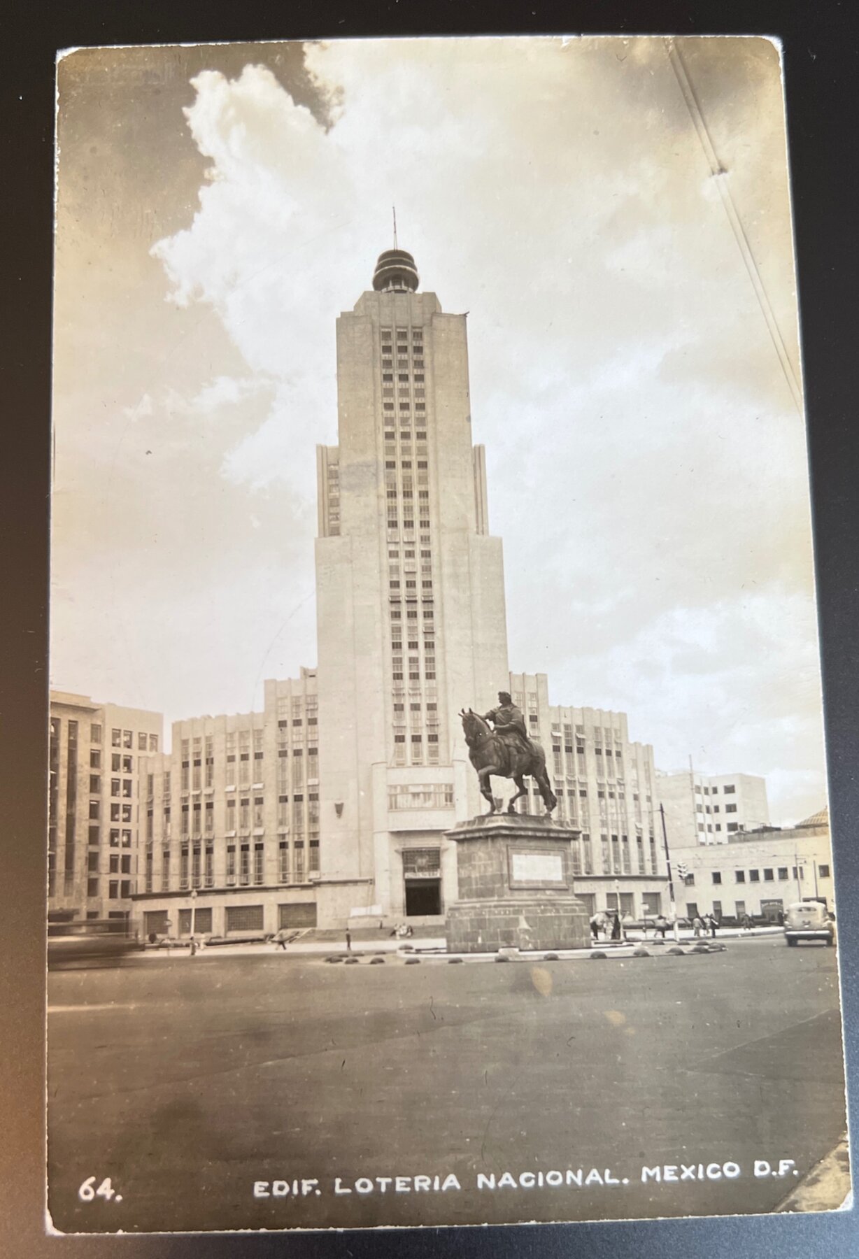 RPPC Postcard 1950s Edif Loteria Nacional Mexico City Art Deco Skyscraper